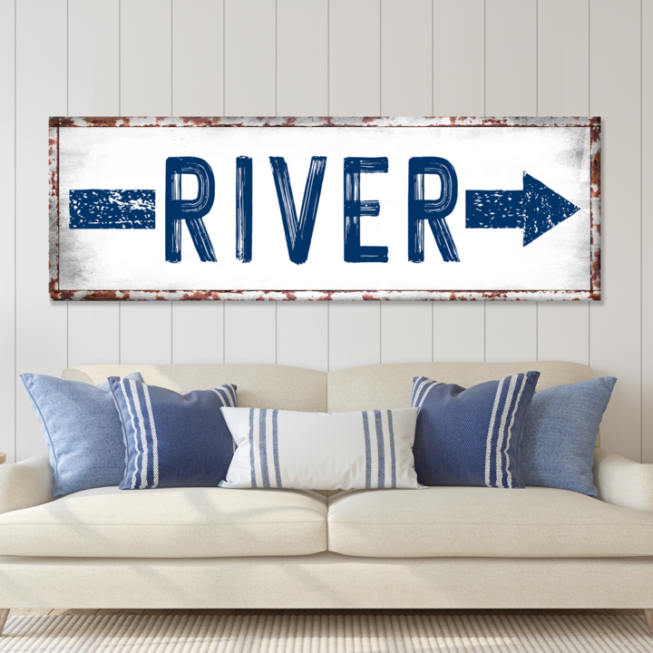 River Arrow Sign Style 1 - Image by Tailored Canvases