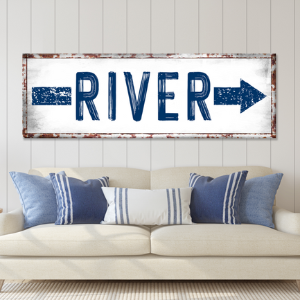 River Arrow Sign - Image by Tailored Canvases