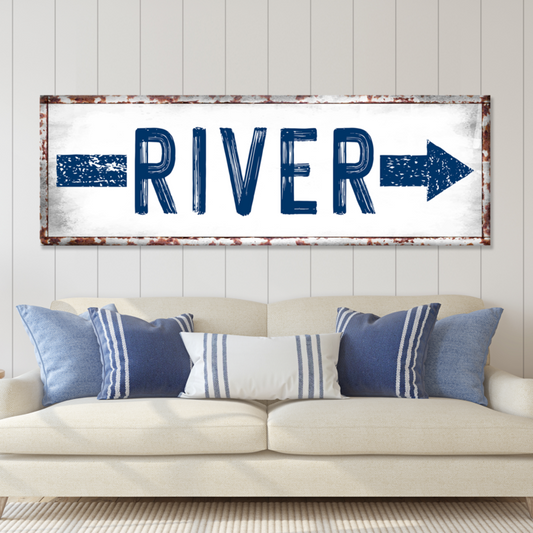 River Arrow Sign - Image by Tailored Canvases