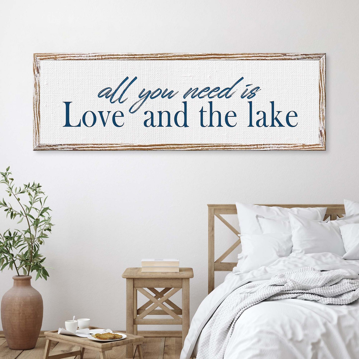 Love And The Lake Sign - Image by Tailored Canvases