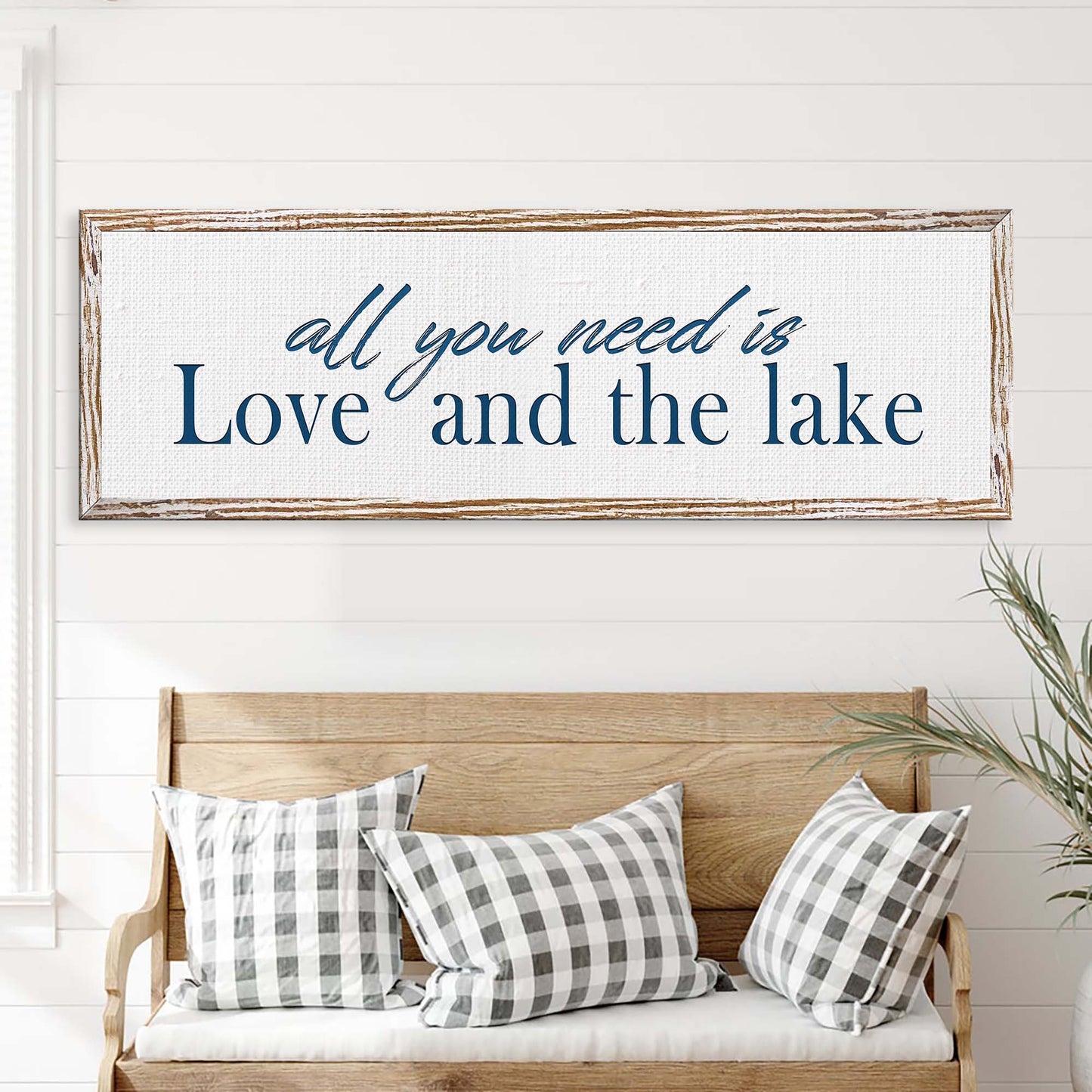 Love And The Lake Sign Style 1 - Image by Tailored Canvases