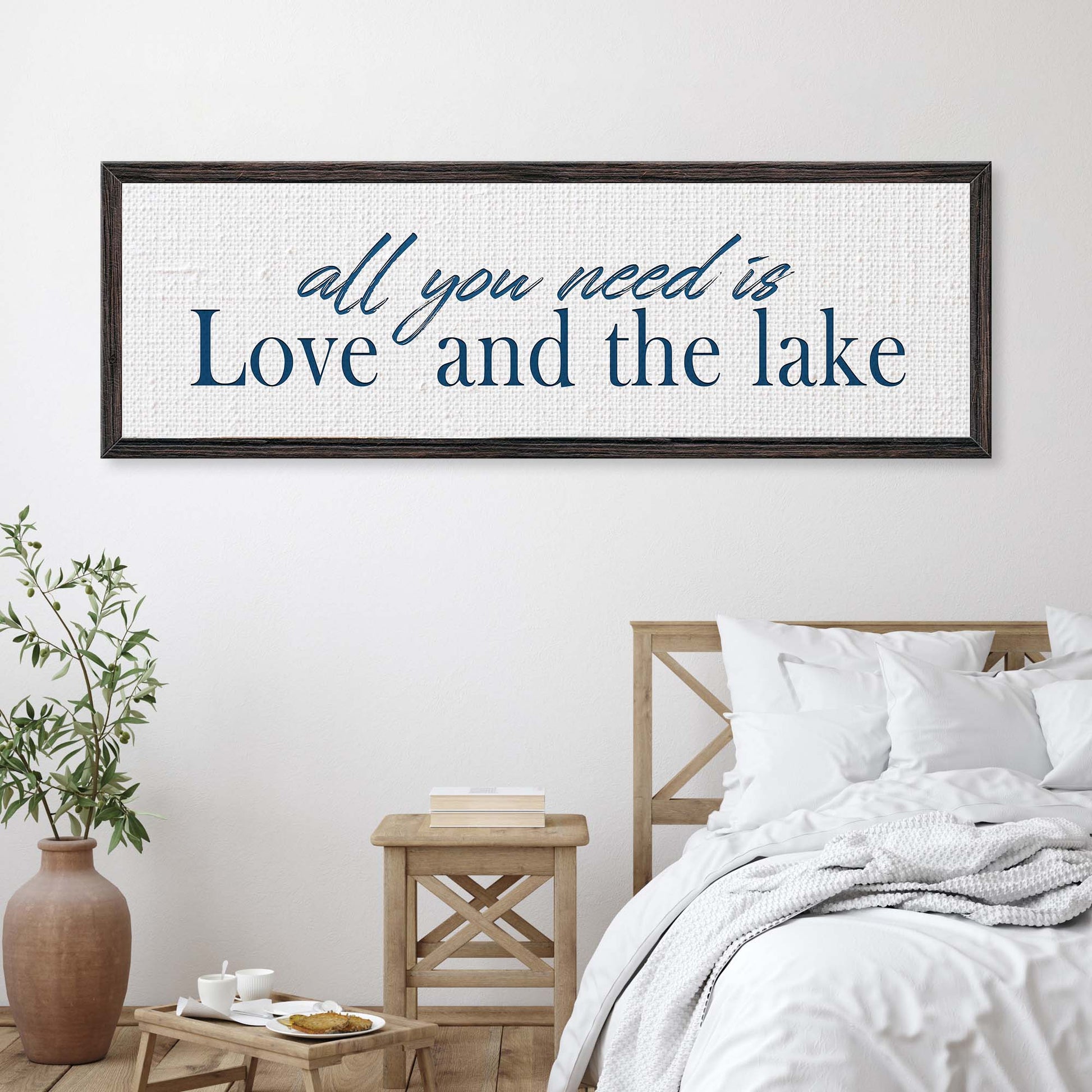 Love And The Lake Sign Style 2 - Image by Tailored Canvases