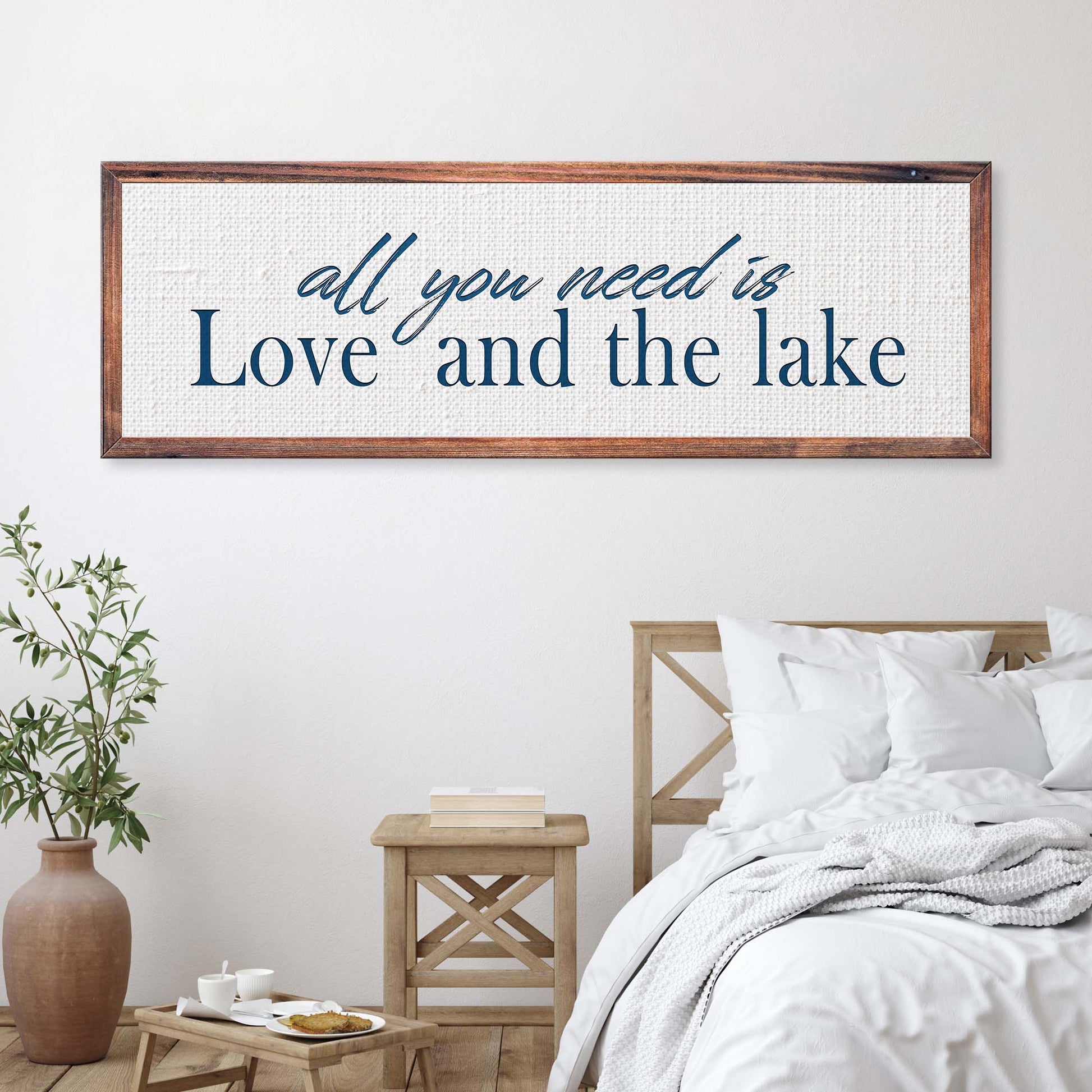 Love And The Lake Sign Style 3 - Image by Tailored Canvases