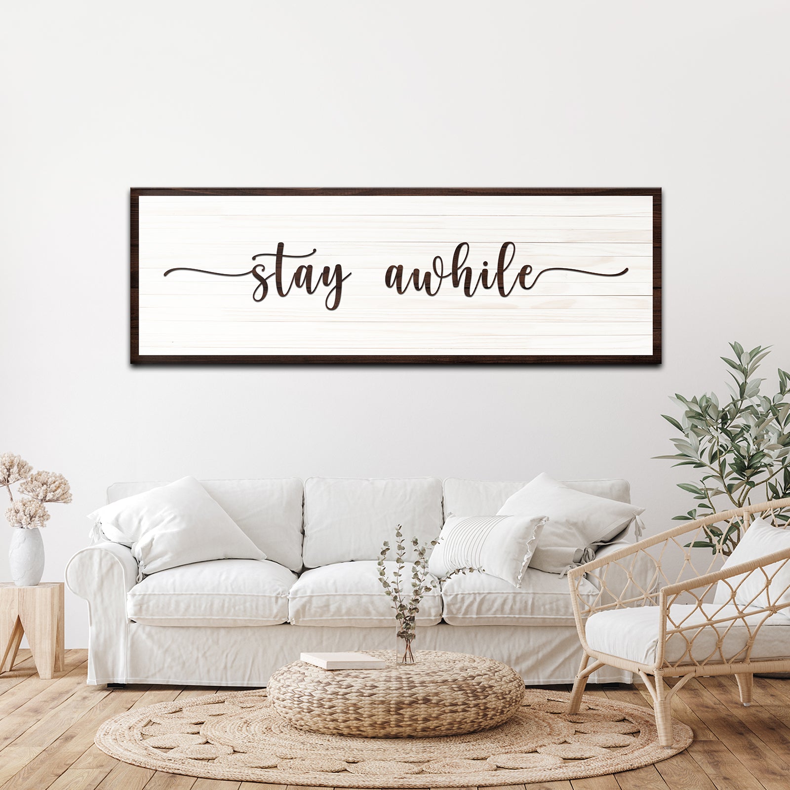 Stay Awhile Sign IV Style 2 - Image by Tailored Canvases
