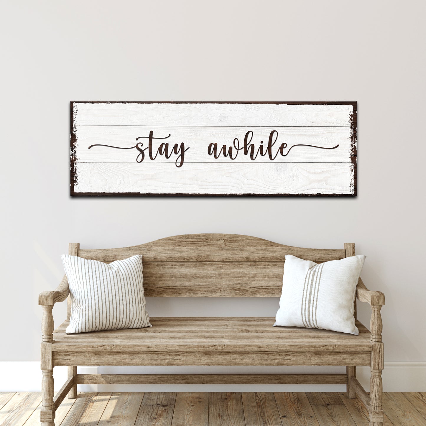 Stay Awhile Sign IV Style 1 - Image by Tailored Canvases