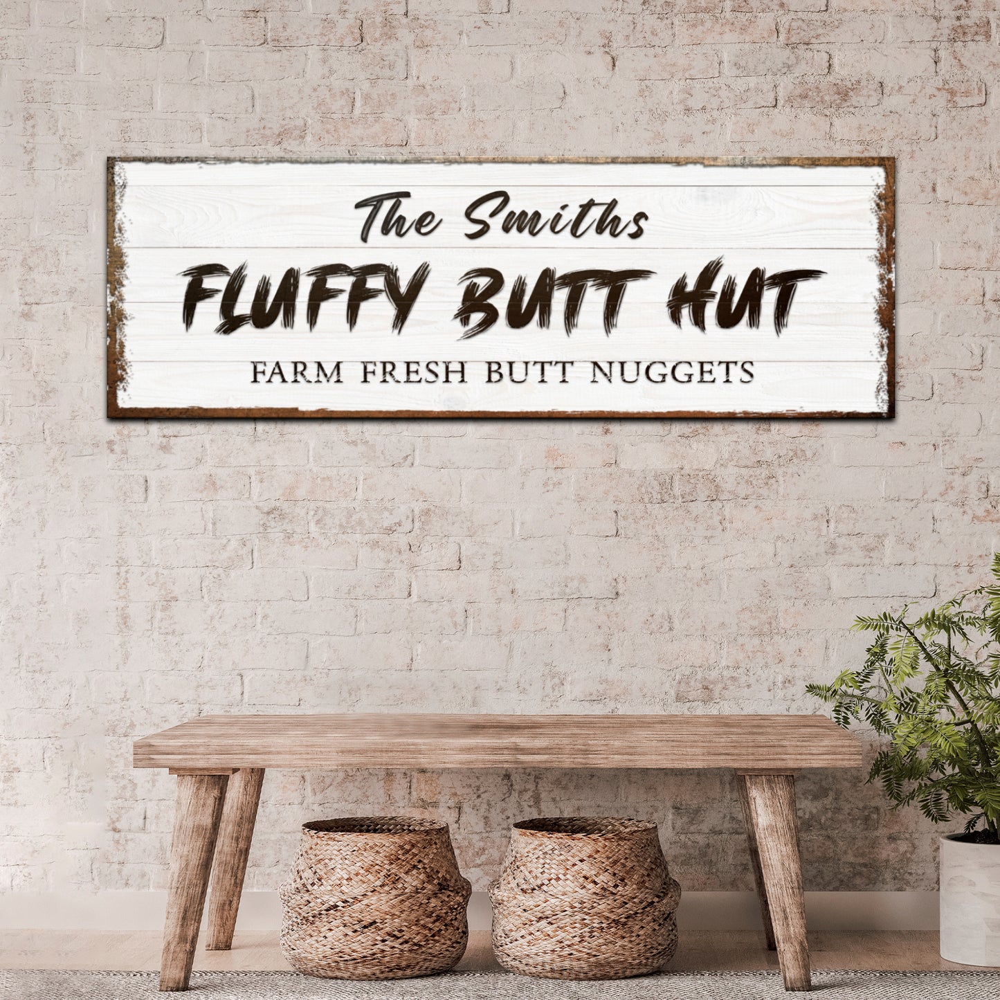 Fluffy Butt Hutt Sign - Image by Tailored Canvases