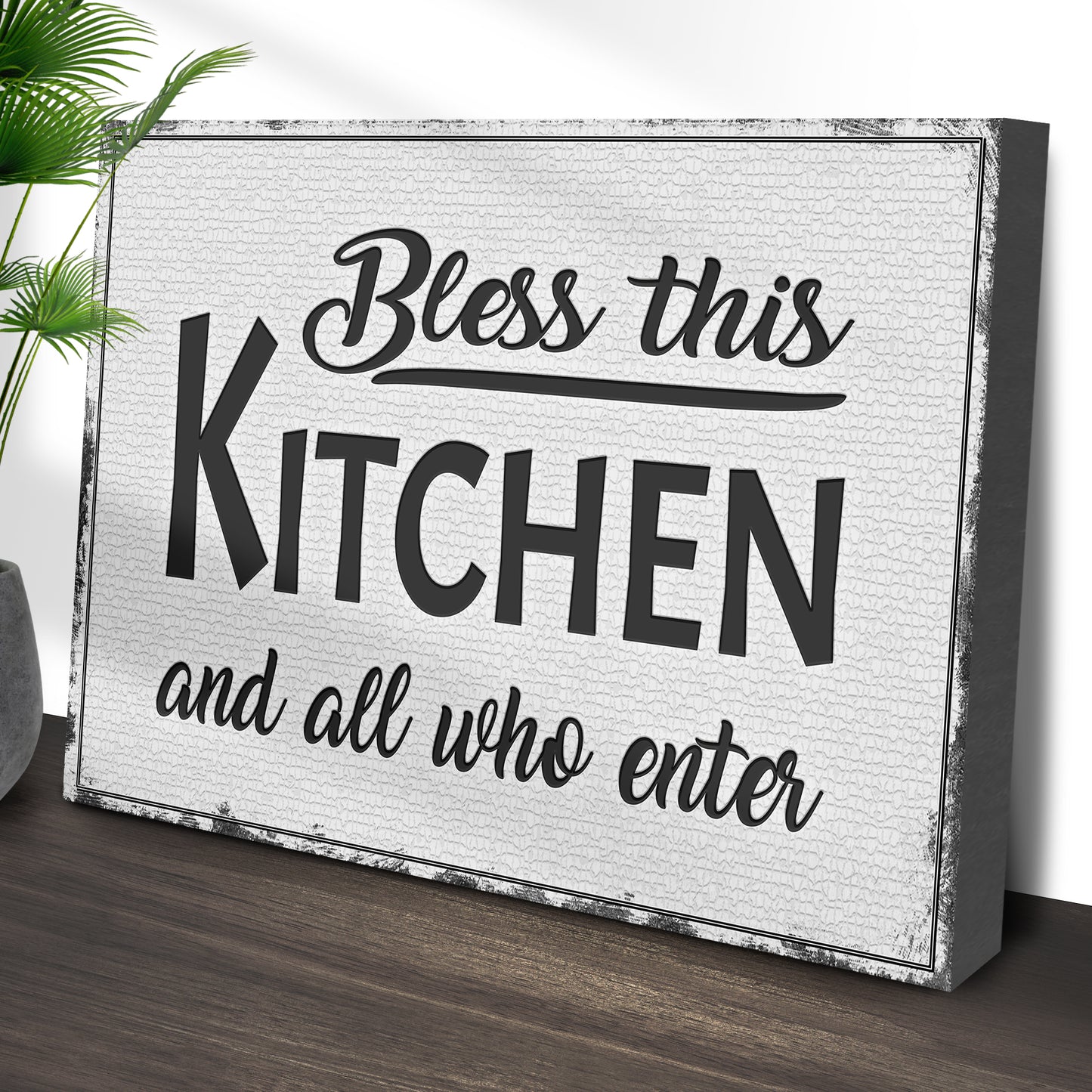 Bless This Kitchen And All Who Enter Sign - Image by Tailored Canvases