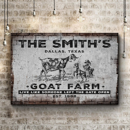 Goat Farm Sign II - Image by Tailored Canvases
