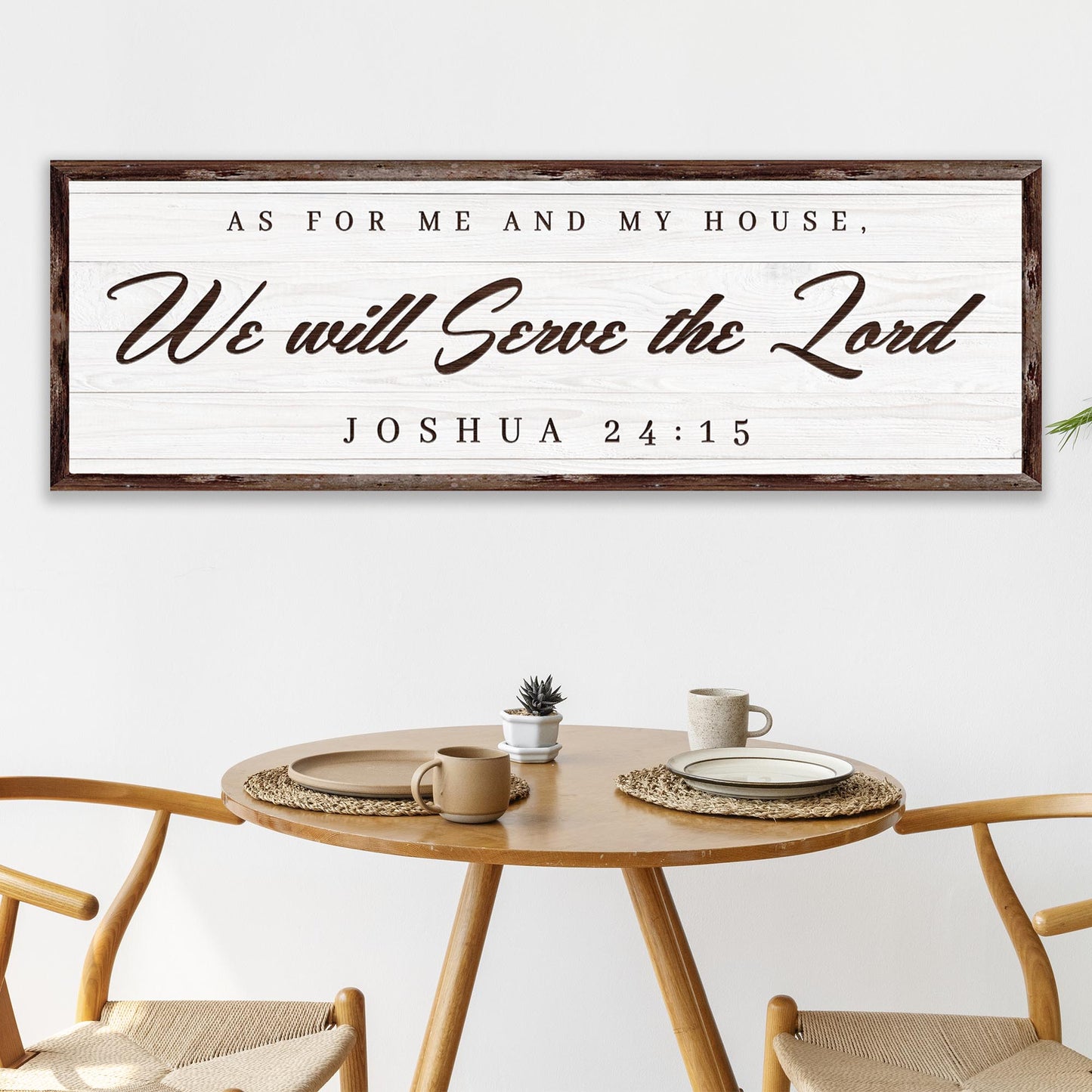Joshua 24:15 - We Will Serve The Lord Sign V Style 1 - Image by Tailored Canvases