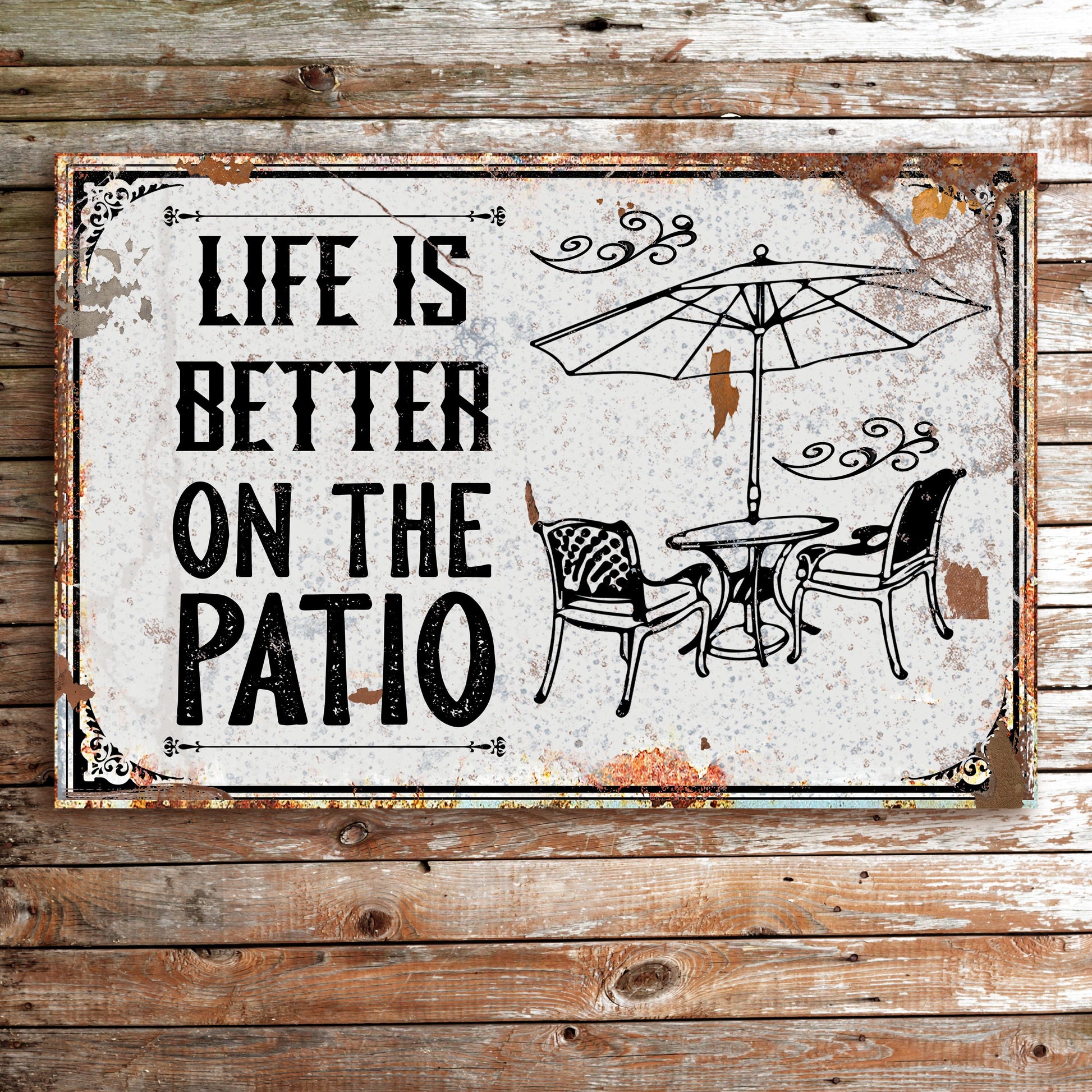 Life Is Better On The Patio Sign II Style 1 - Image by Tailored Canvases