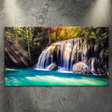 Rainforest Waterfall Canvas Wall Art