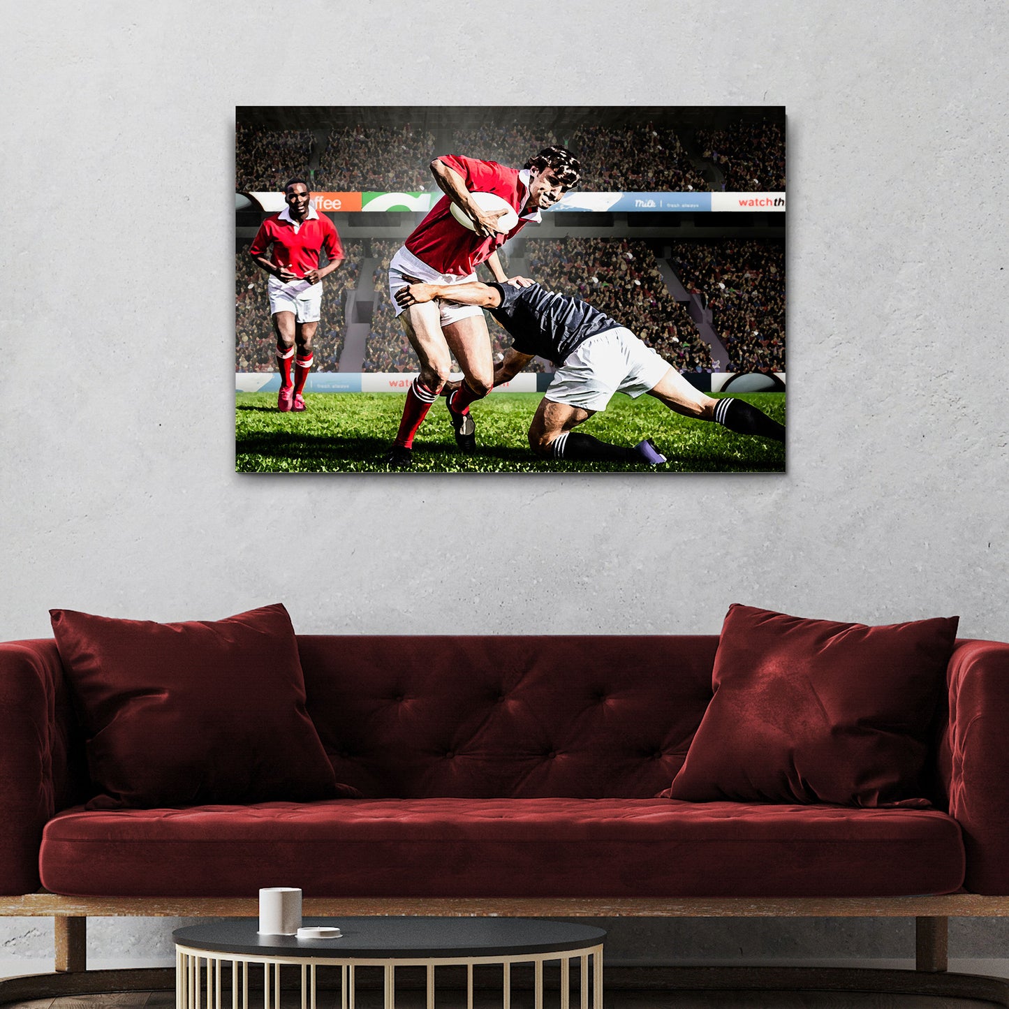 Rugby Match Canvas Wall Art - Image by Tailored Canvases