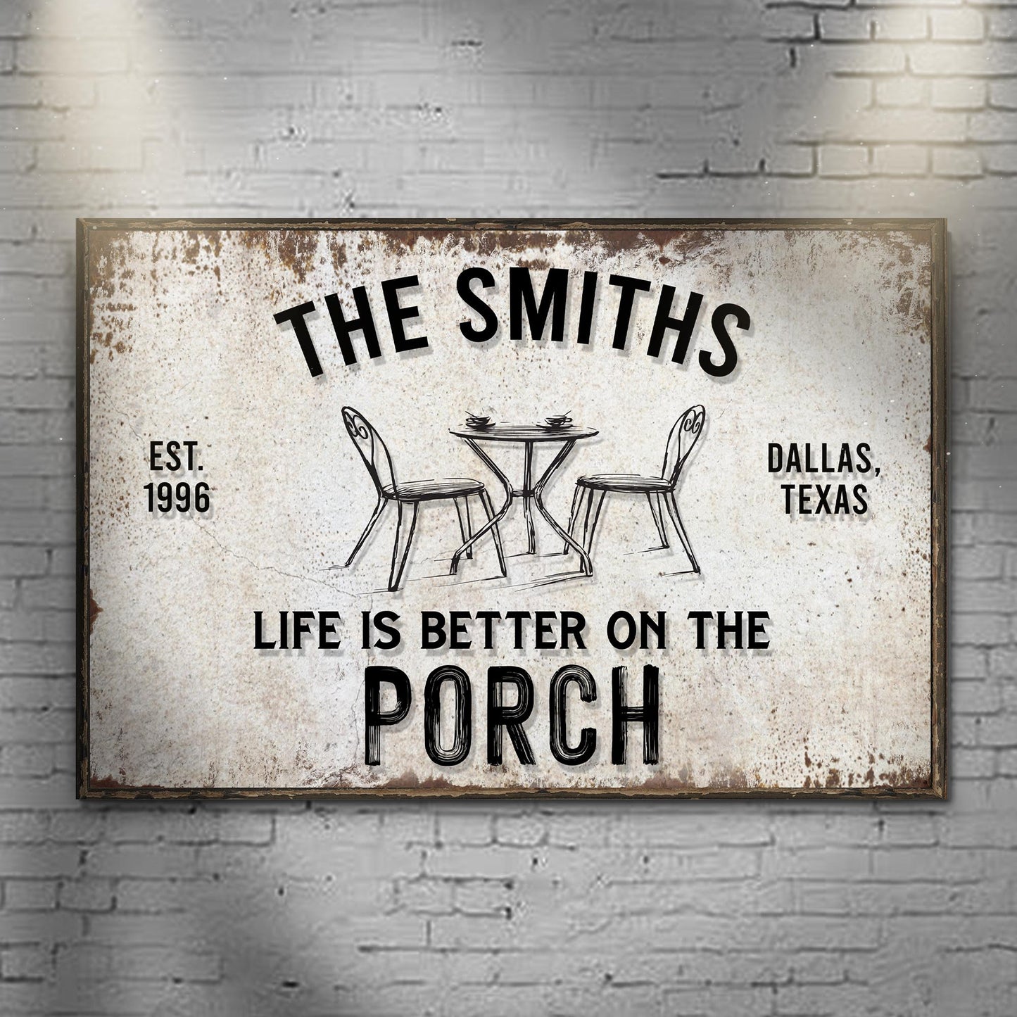 Life Is Better On The Porch Sign - Image by Tailored Canvases