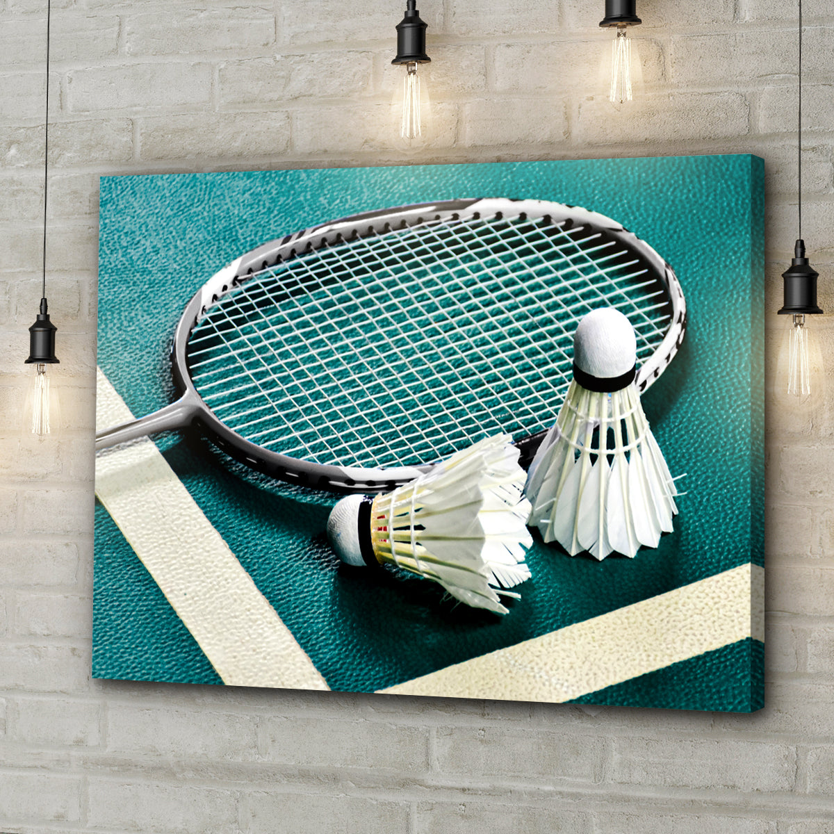 Badminton Gear Canvas Wall Art Style 1 - Image by Tailored Canvases