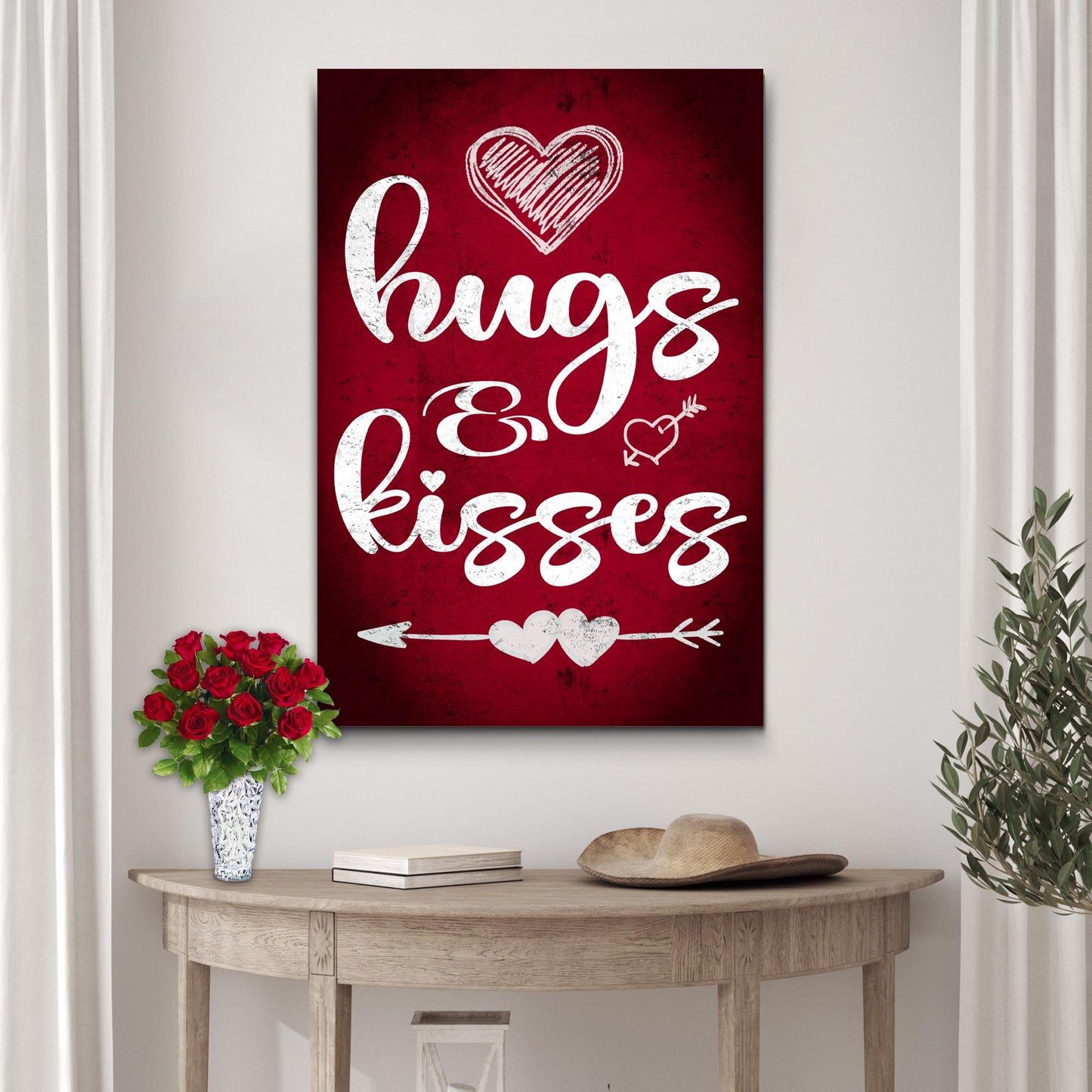Hugs and Kisses Sign - Image by Tailored Canvases