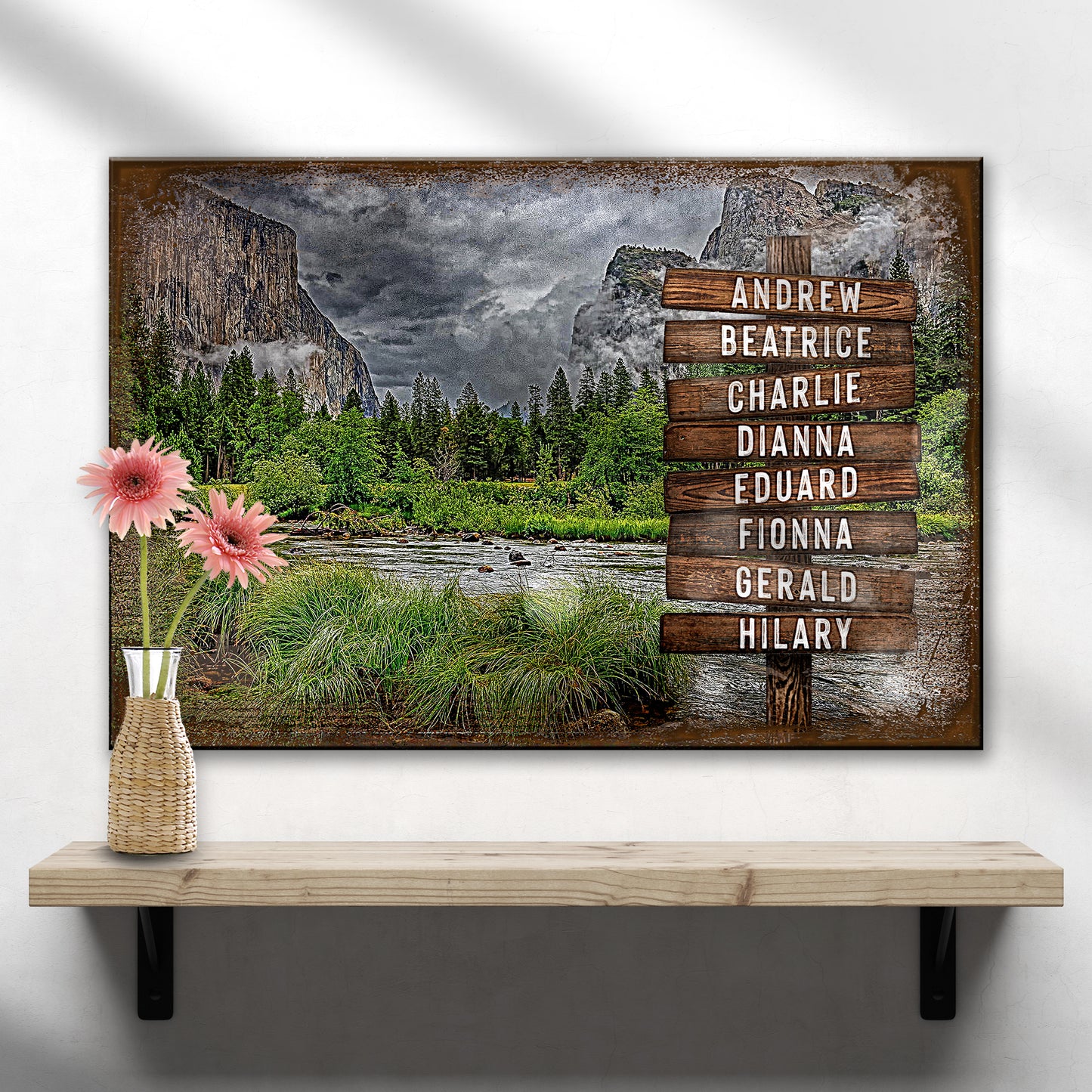 Lake Family Name Sign - Image by Tailored Canvases