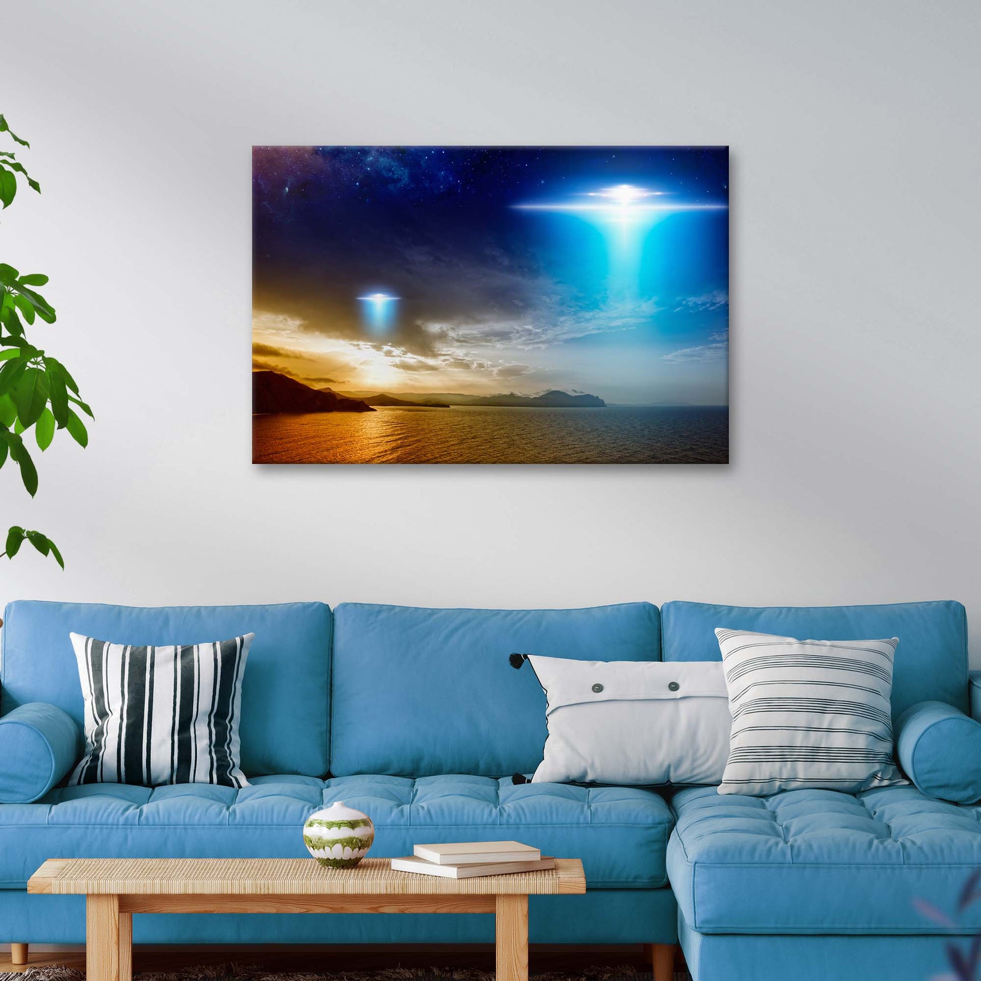 Extraterrestrial UFO Canvas Wall Art  - Image by Tailored Canvases
