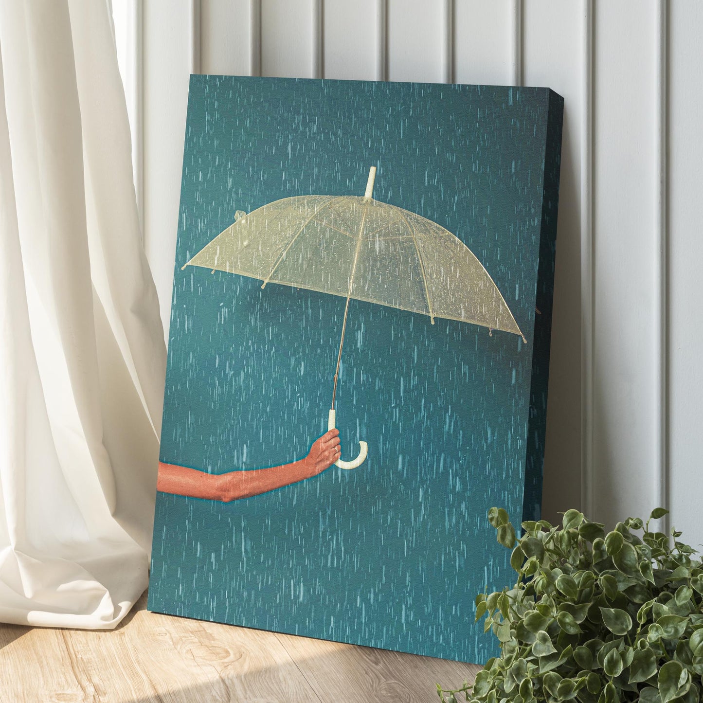 Decor Elements Umbrella Protecting Hand Canvas Wall Art Style 2 - Image by Tailored Canvases
