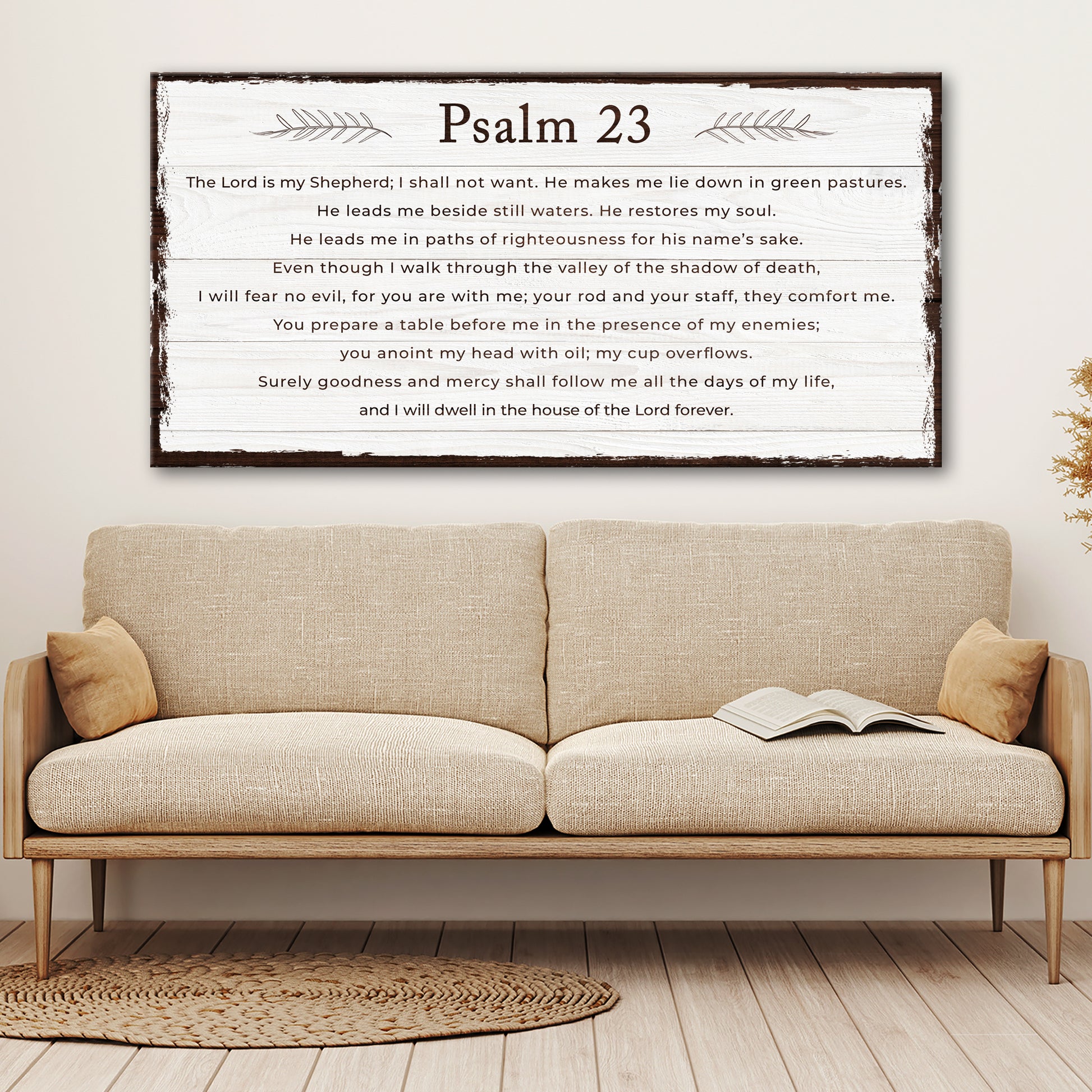 Psalm 23 - The Lord Is My Shepherd Sign - Image by Tailored Canvases