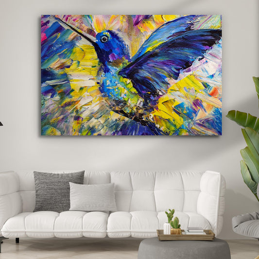 Hummingbird Abstract Canvas Wall Art  - Image by Tailored Canvases