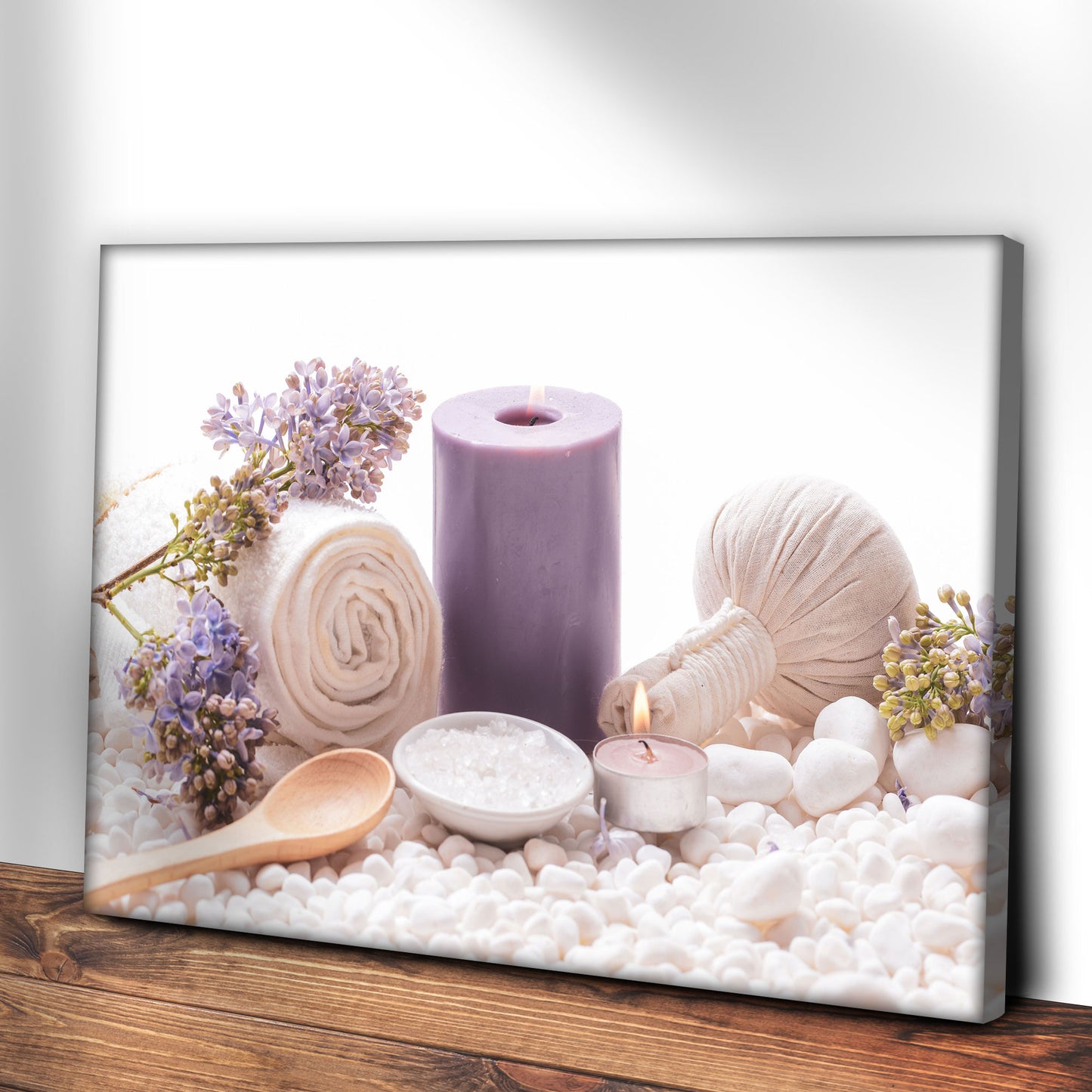 Flowers Lilac Spa Canvas Wall Art Style 2 - Image by Tailored Canvases