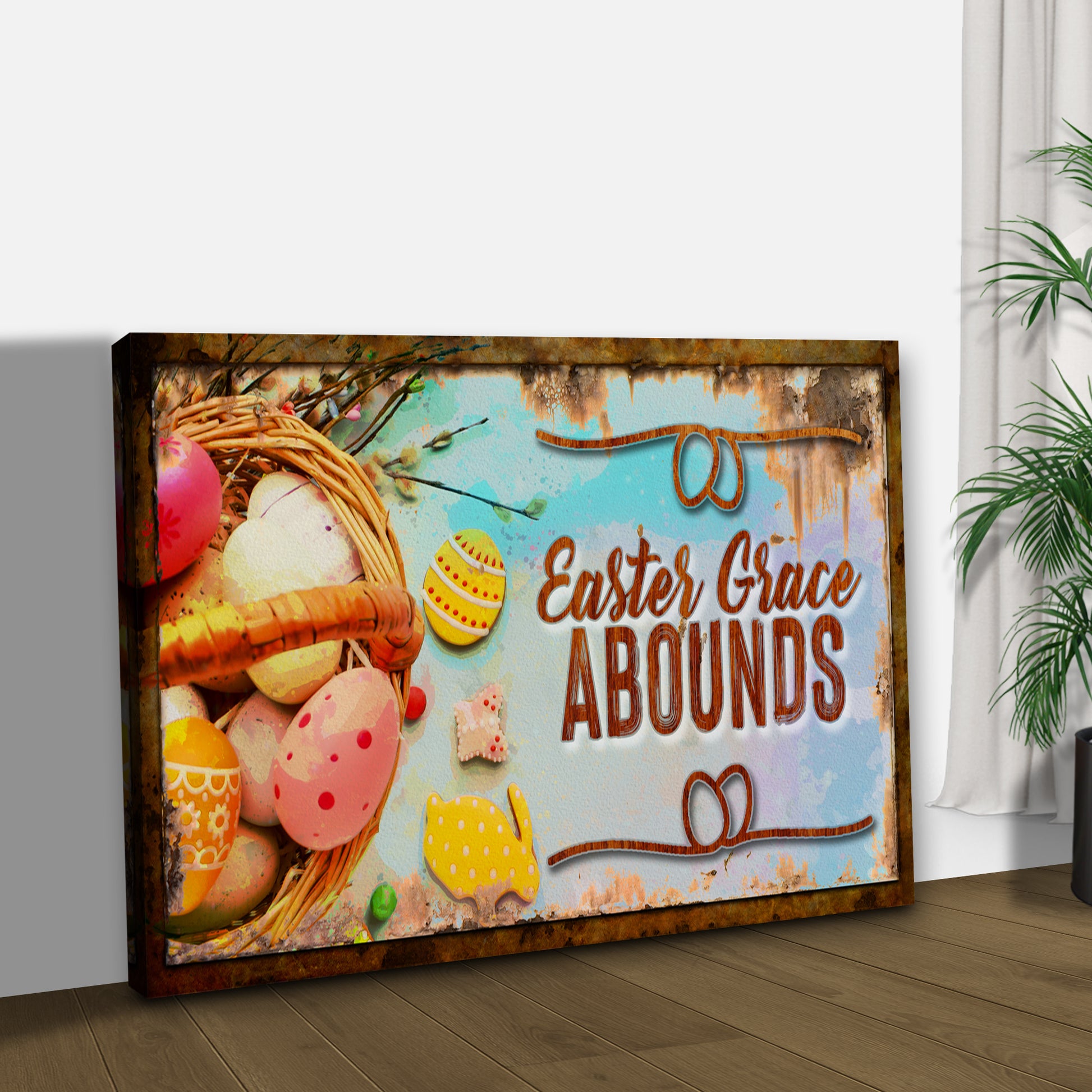 Easter Grace Abounds Sign Style 2 - Image by Tailored Canvases