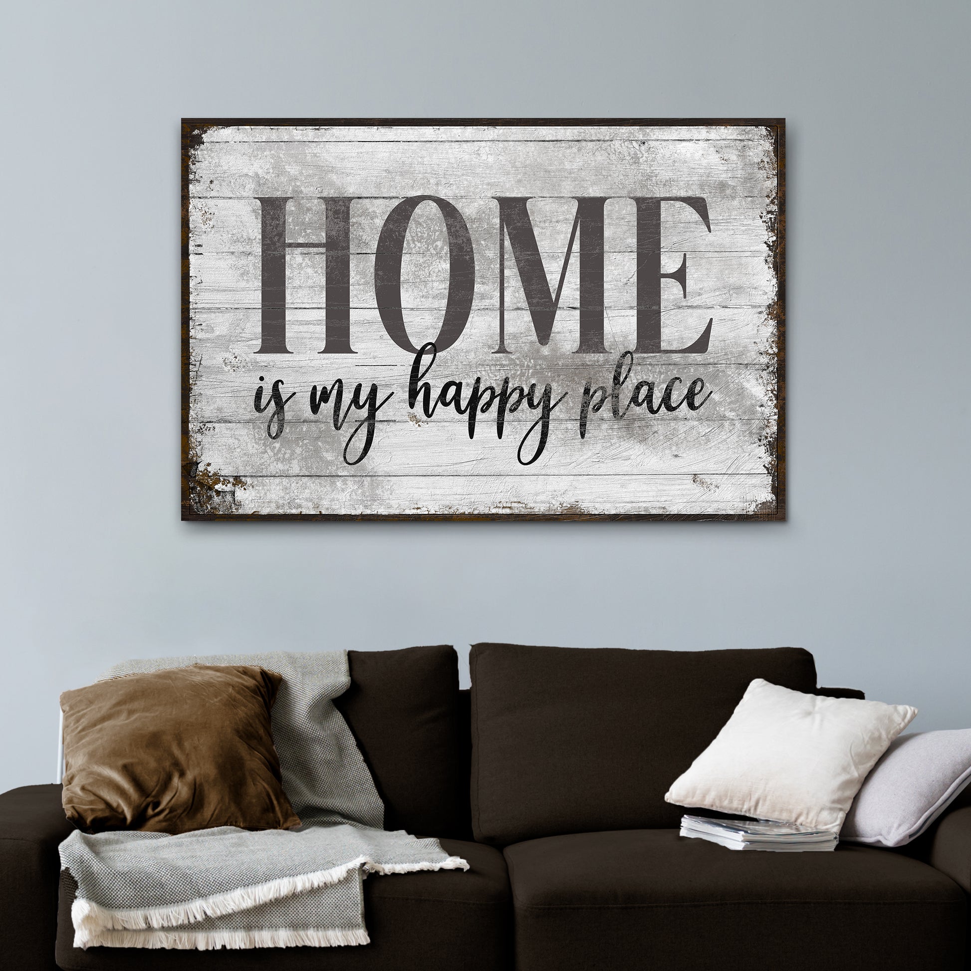 Home Is My Happy Place Sign III  - Image by Tailored Canvases