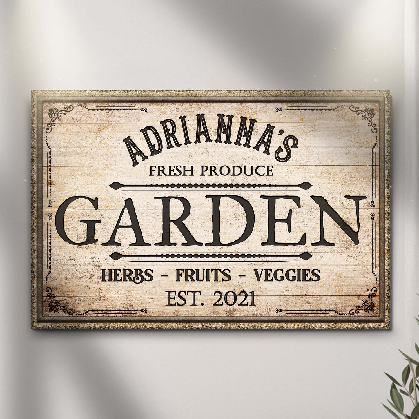 Fresh Produce Garden Sign II - Image by Tailored Canvases