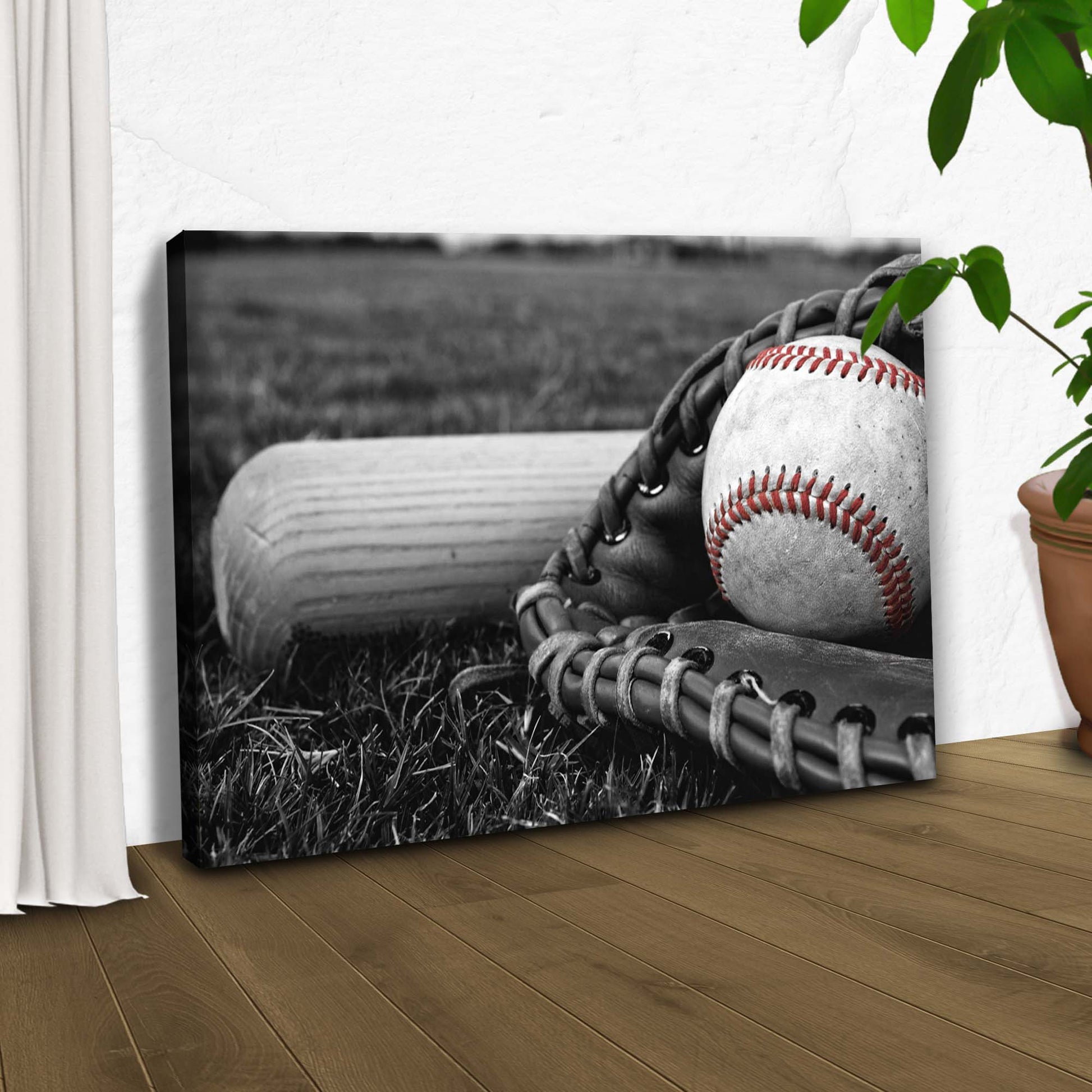 Baseball Pop Canvas Wall Art Style 2 - Image by Tailored Canvases
