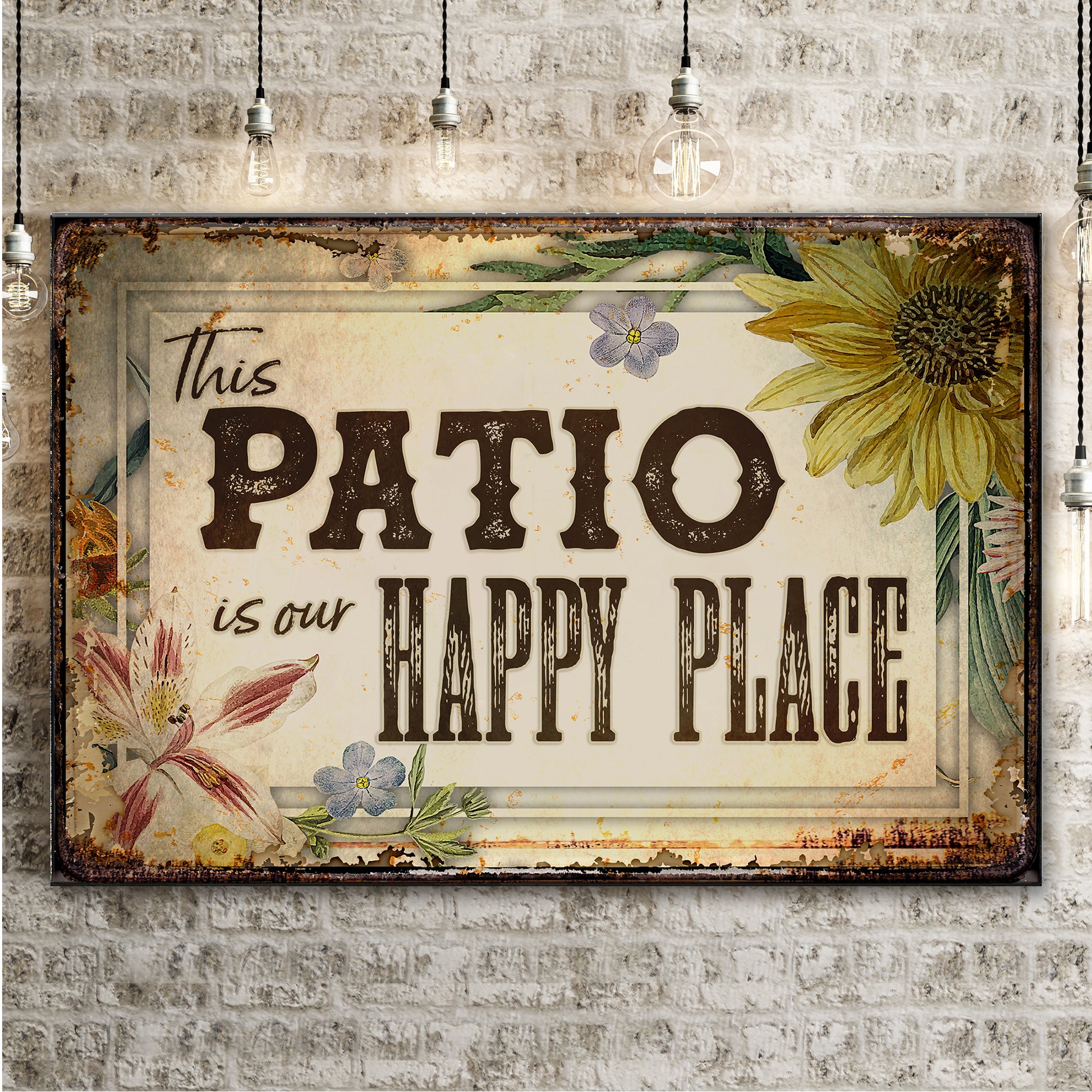 This Patio Is Our Happy Place Sign Style 1 - Image by Tailored Canvases