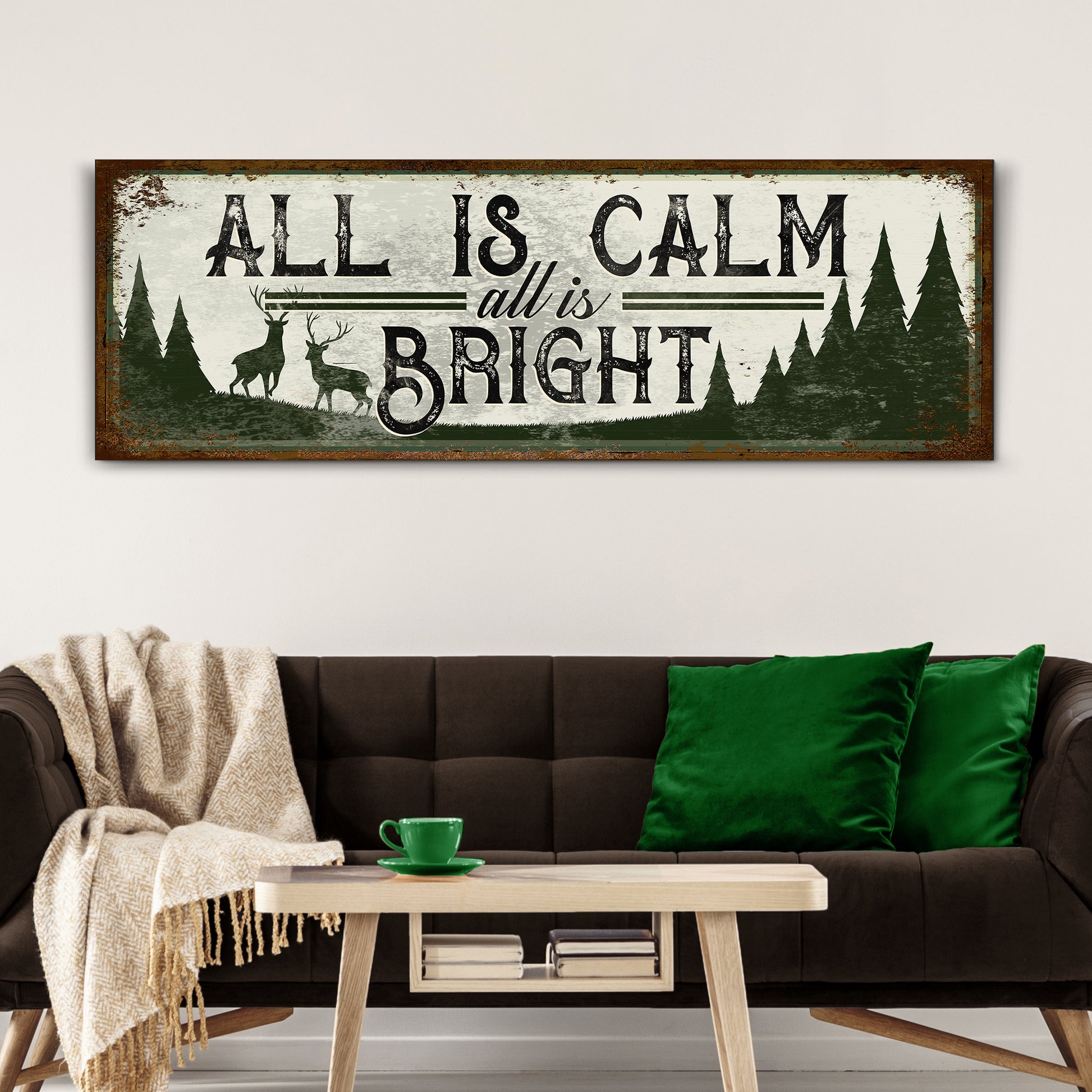 All Is Calm, All Is Bright Sign II - Image by Tailored Canvases