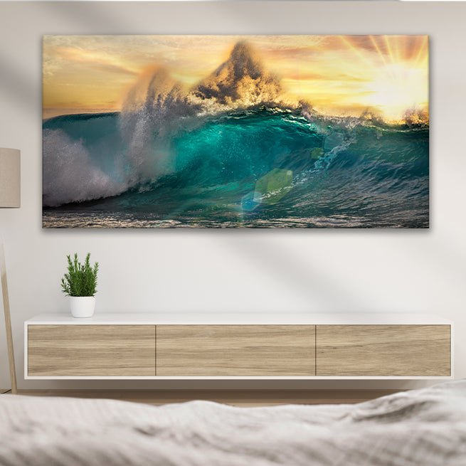 Sunrise On Atlantic Ocean Canvas Wall Art by Tailored Canvases