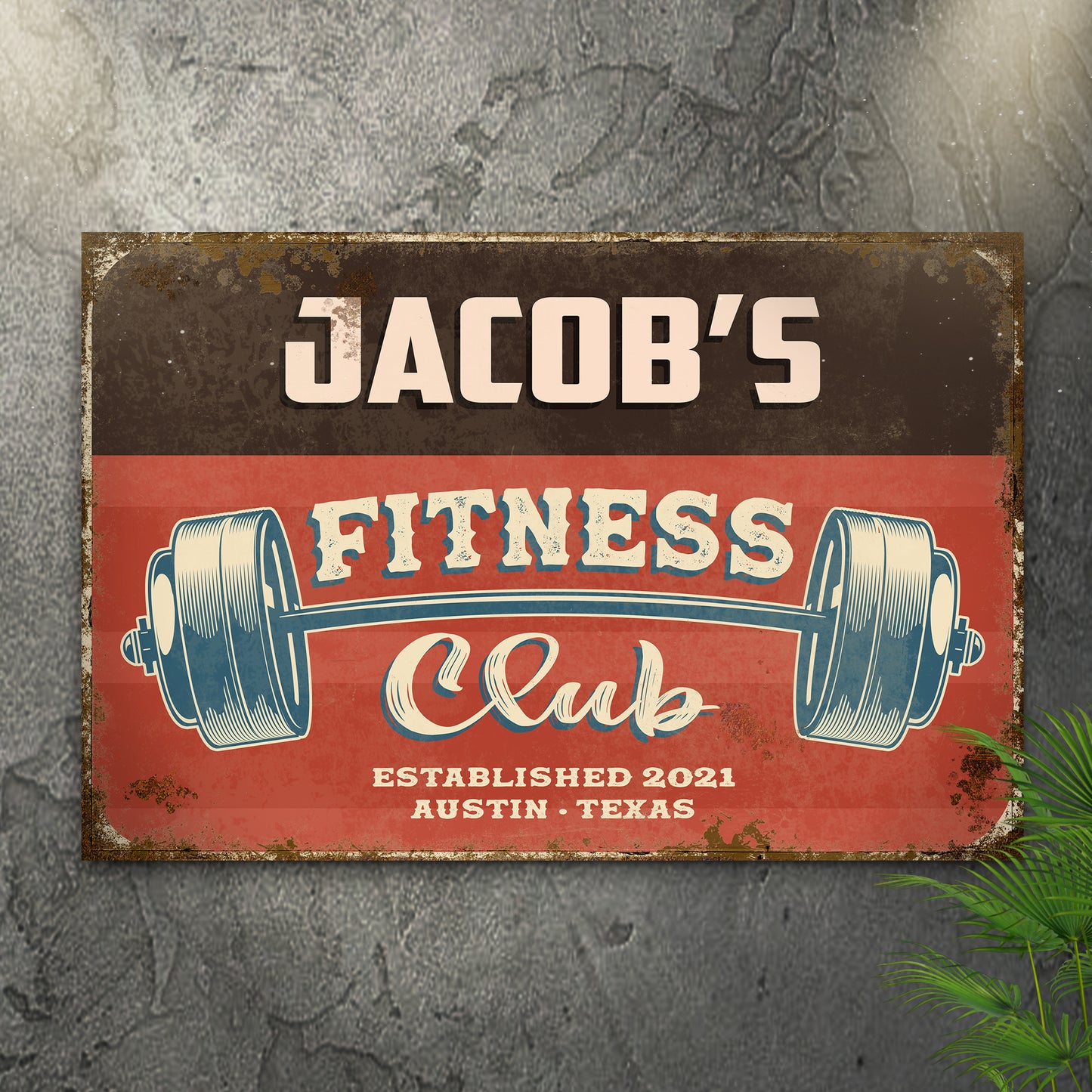 Fitness Club Sign II - Image by Tailored Canvases