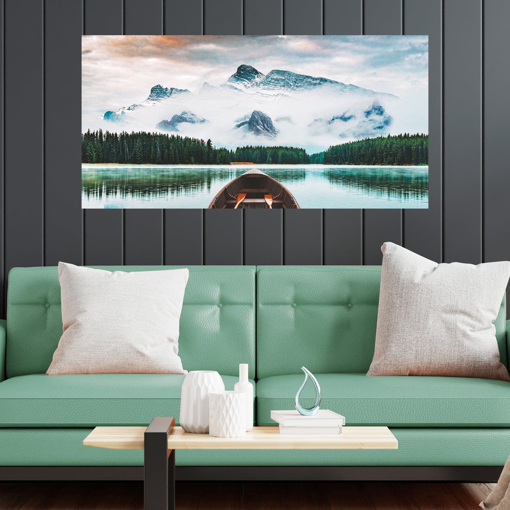 Majestic Lake View In The Morning Canvas Wall Art - Image by Tailored Canvases