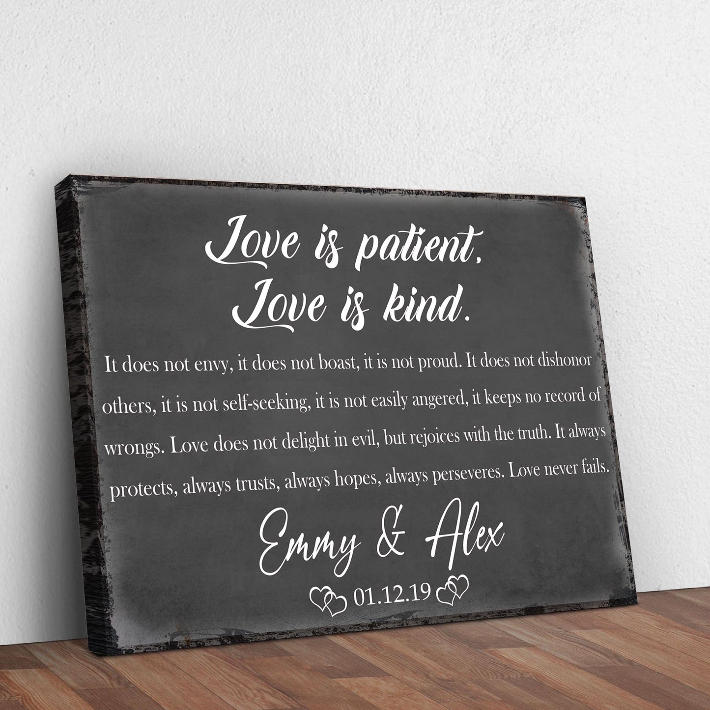 1 Corinthians 13 - Love Is Patient Love Is Kind Sign
