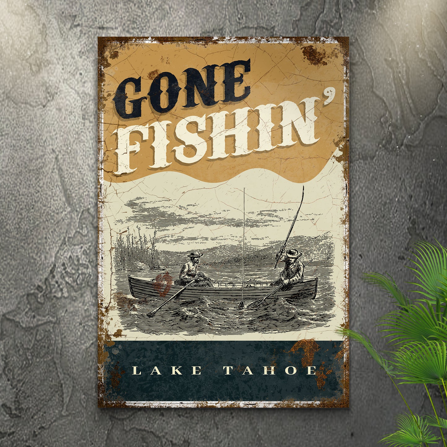 Gone Fishin' Portrait Canvas (READY TO HANG) - Wall Art Image by Tailored Canvases