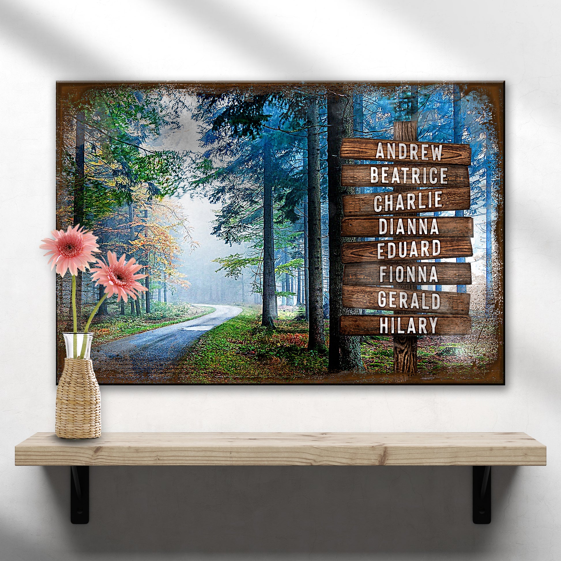 Forest Family Name Sign - Image by Tailored Canvases