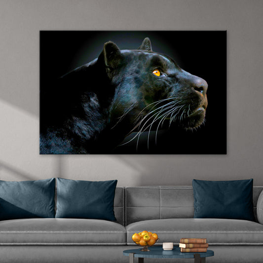 Black Panther Head Canvas Wall Art - Image by Tailored Canvases
