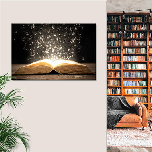 Decor Elements Book Letters Off Canvas Wall Art - Image by Tailored Canvases