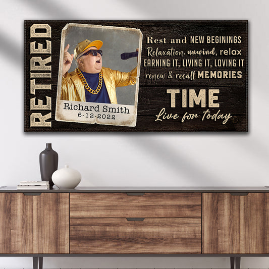 Retired Time Sign - Image by Tailored Canvases