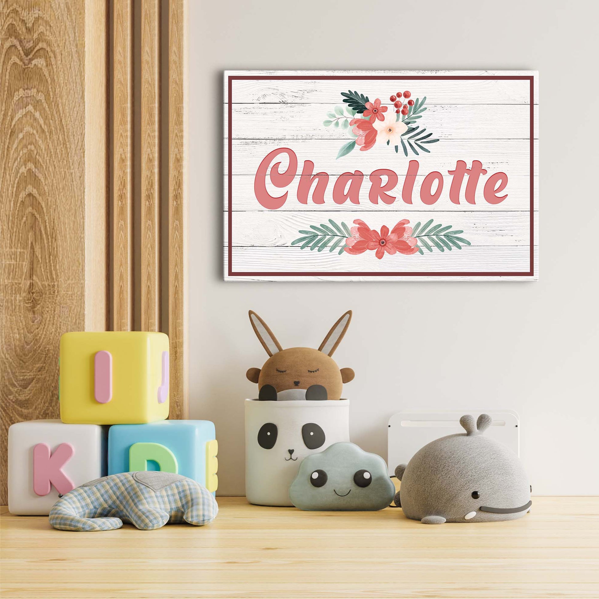 Flower Kids Room Sign - Image by Tailored Canvases