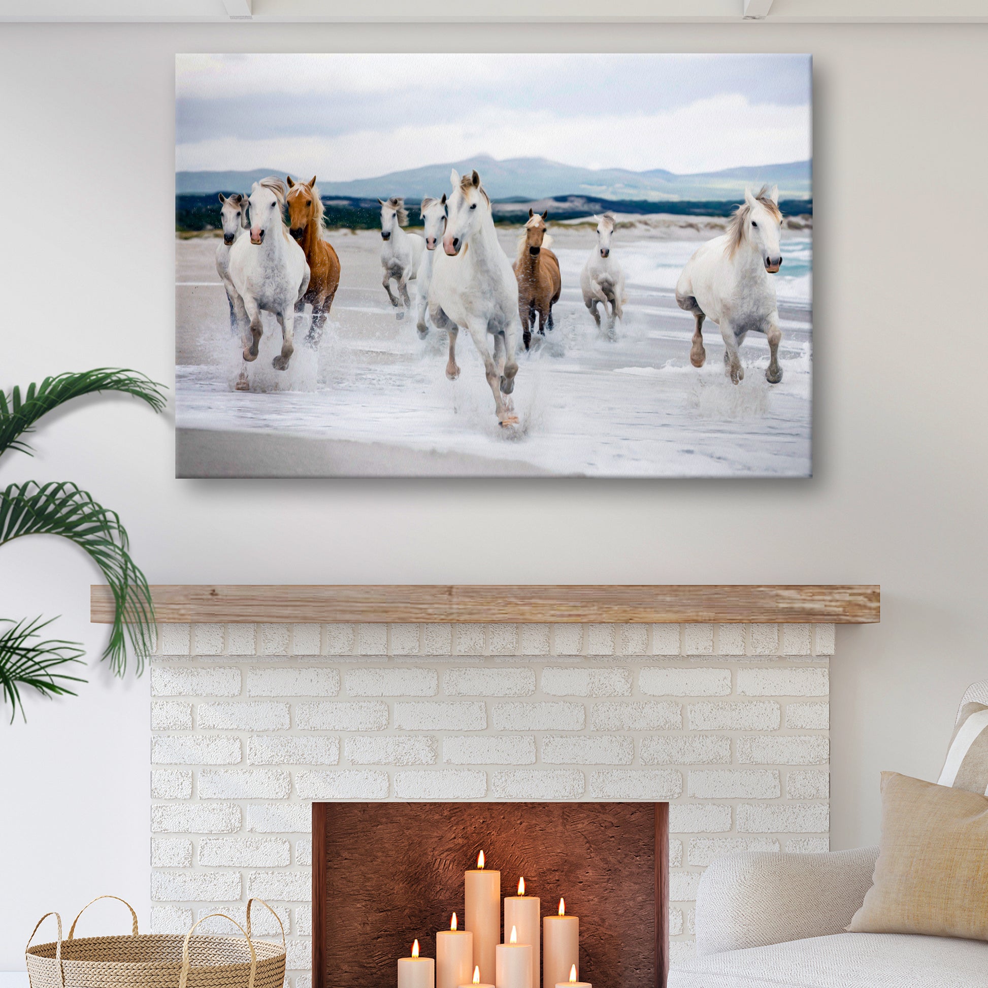 Wild Camargue Horses Canvas Wall Art II - Image by Tailored Canvases