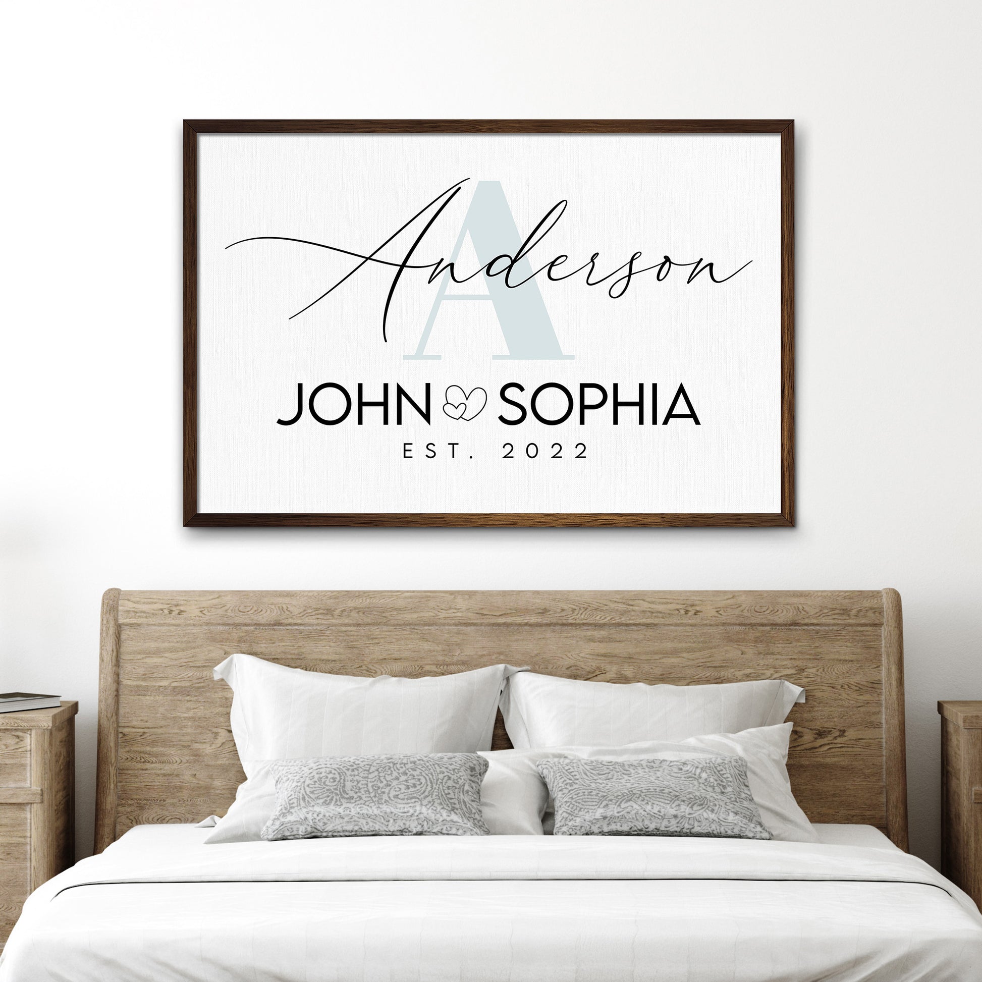 Monogram Couple Sign - Image by Tailored Canvases