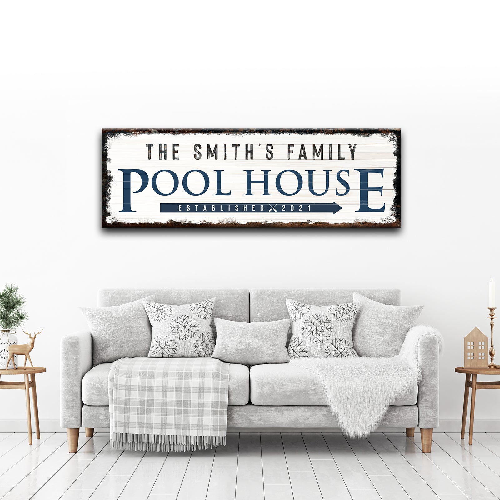 Family Pool House Sign - Image by Tailored Canvases