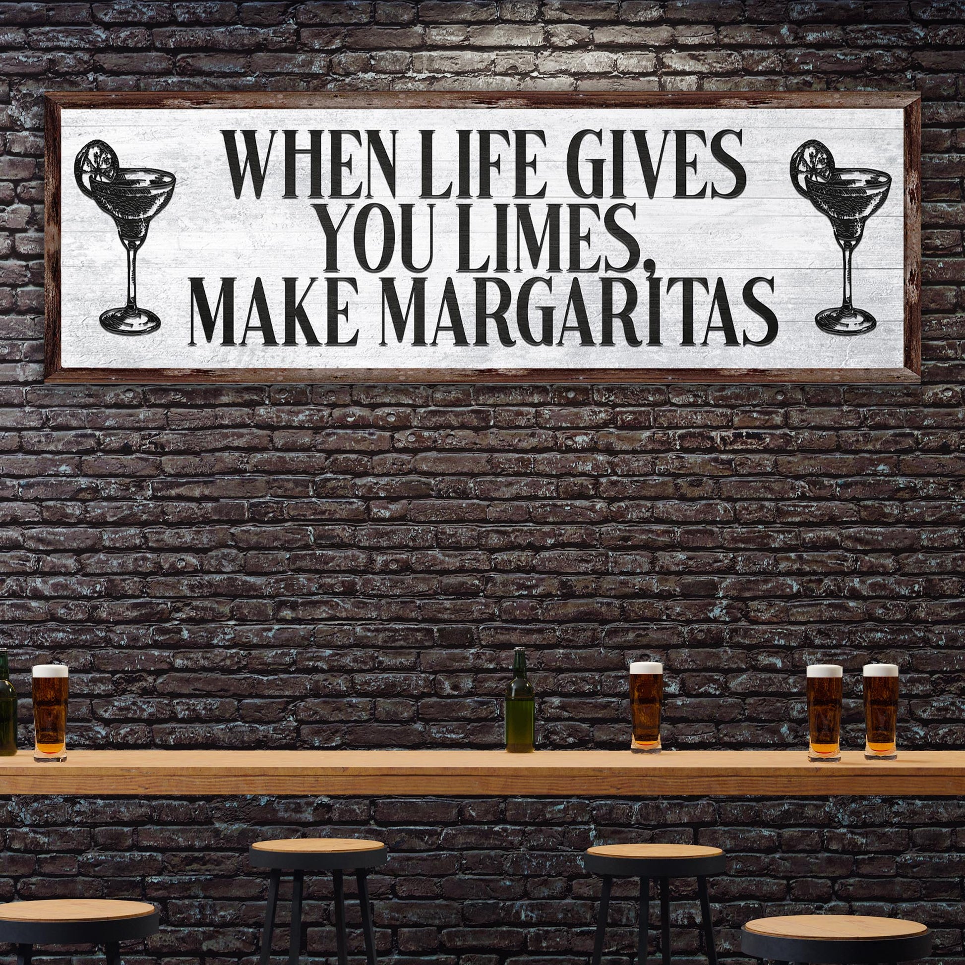 When Life Gives You Limes, Make Margaritas Sign - Image by Tailored Canvases
