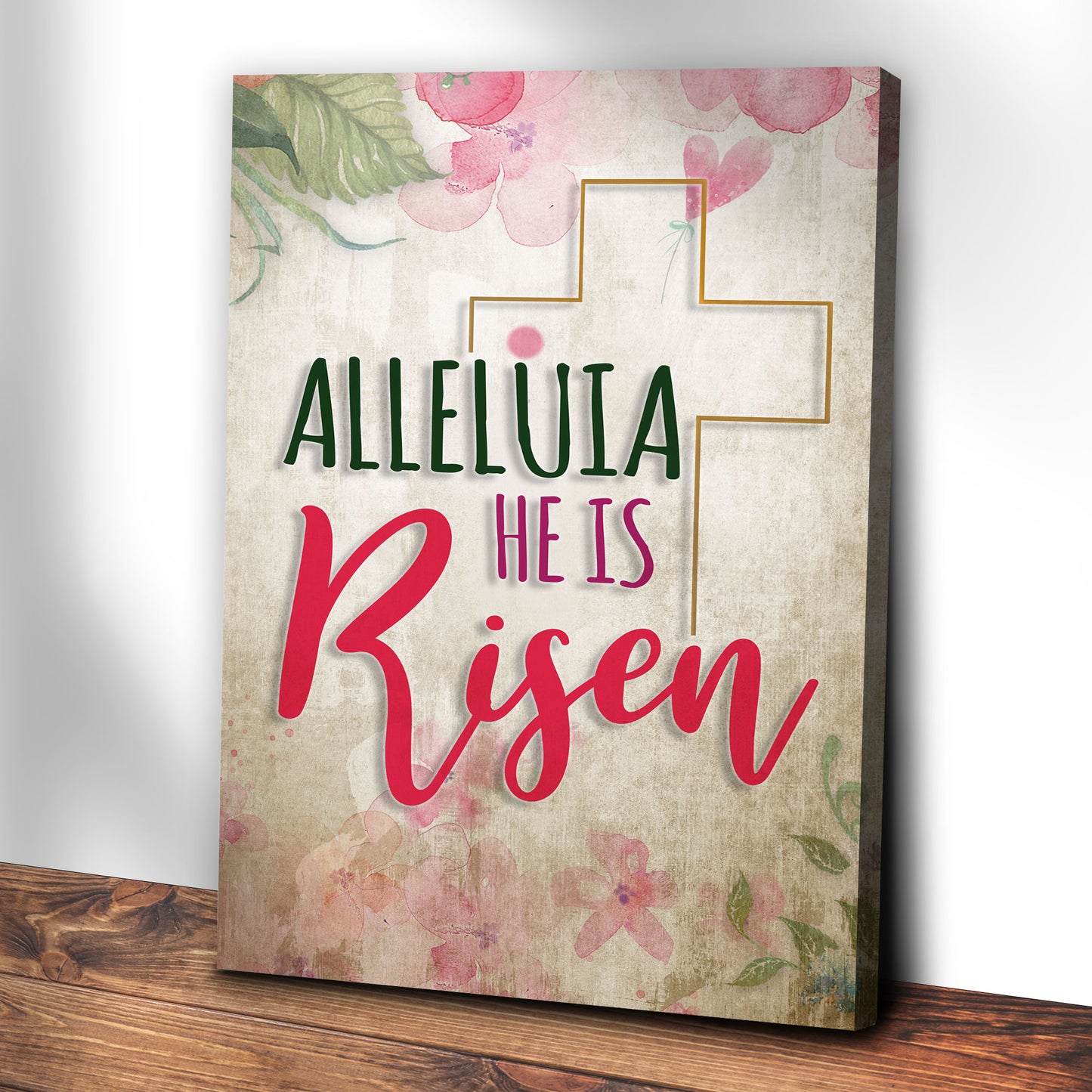 Alleluia, He Is Risen Easter Sign Style 2 - Image by Tailored Canvases