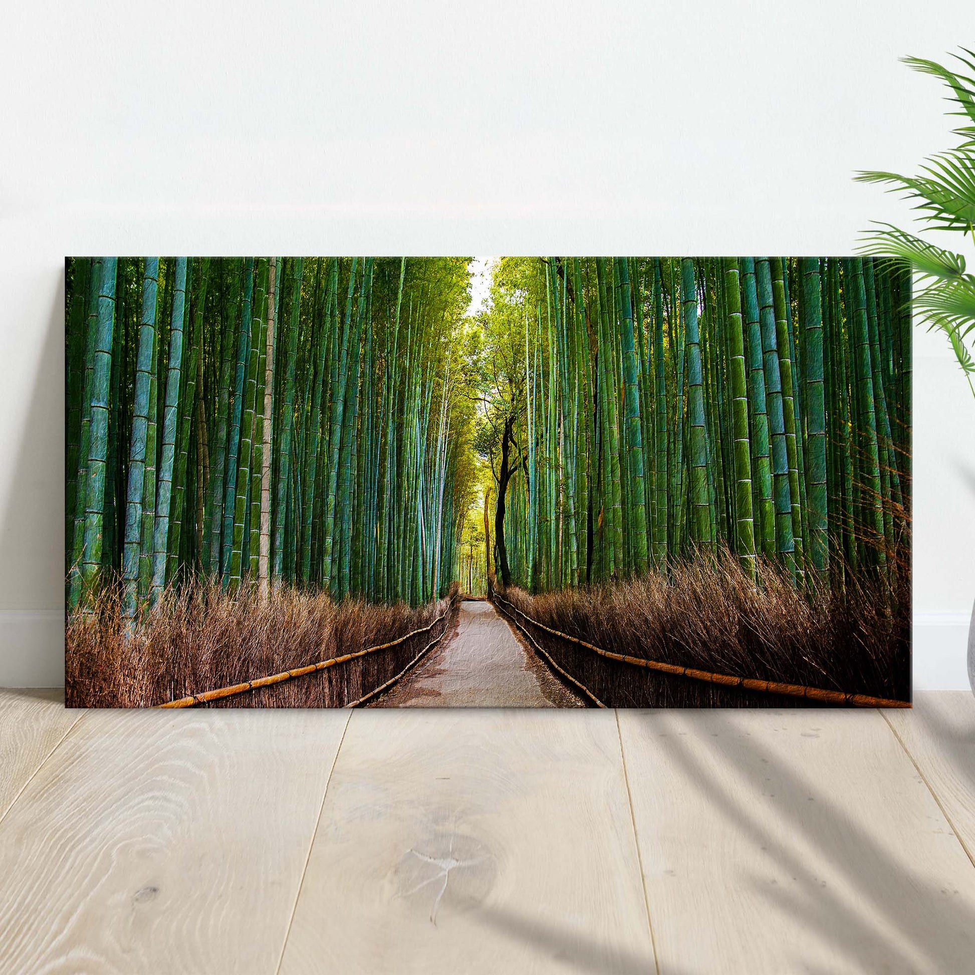 In Between A Forest Of Bamboo Trees Canvas Wall Art - Image by Tailored Canvases