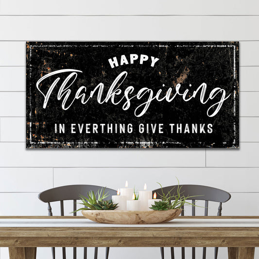 Happy Thanksgiving Sign - Image by Tailored Canvases