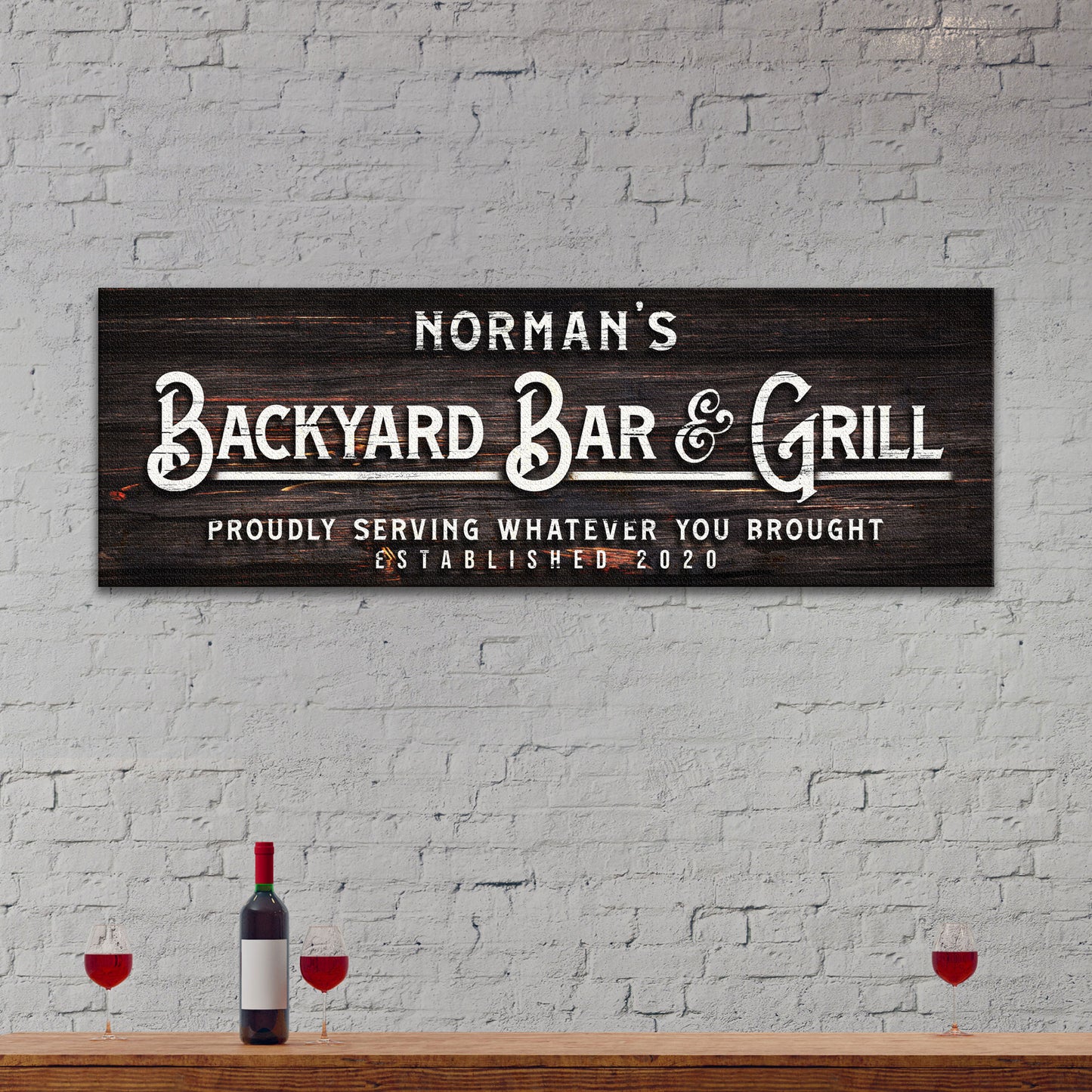 Backyard Bar And Grill Sign II - Image by Tailored Canvases