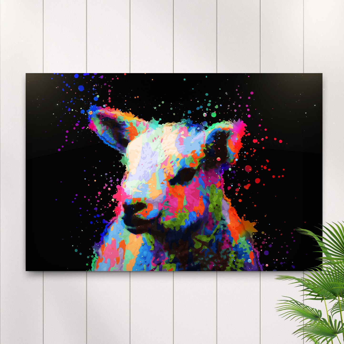 Colorful Sheep Canvas Wall Art - Image by Tailored Canvases